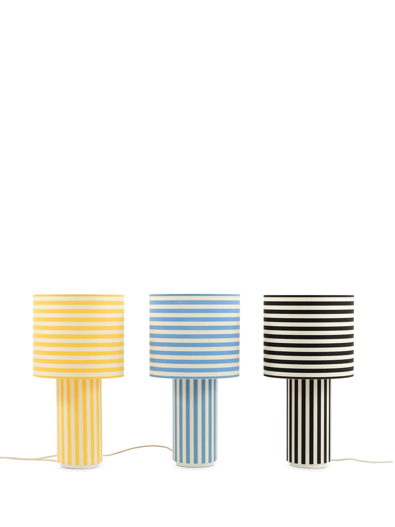 Raie Fabric Table Lamp Black White - Image 3