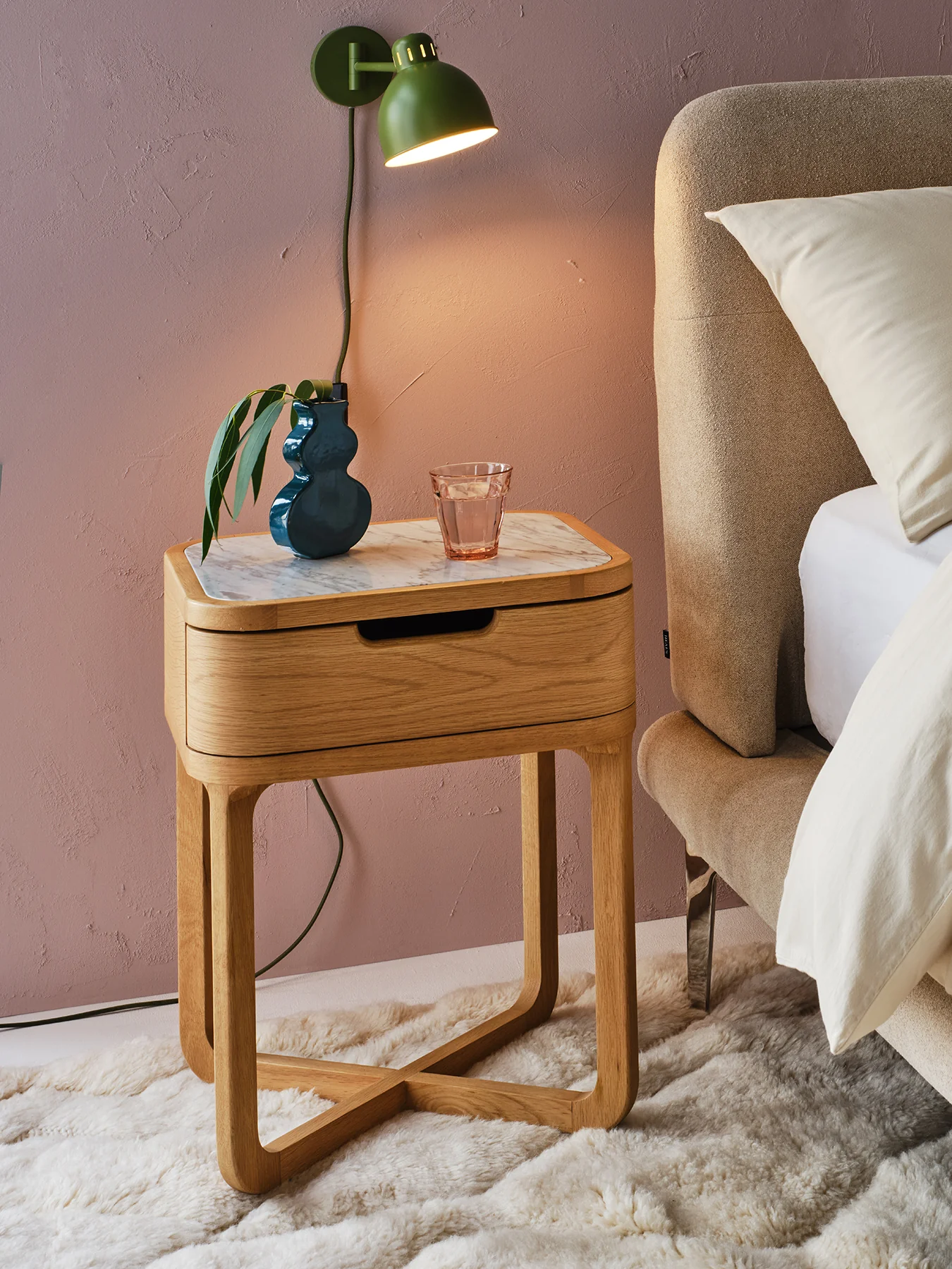 Anais Oak Bedside Table Brown - Image 2