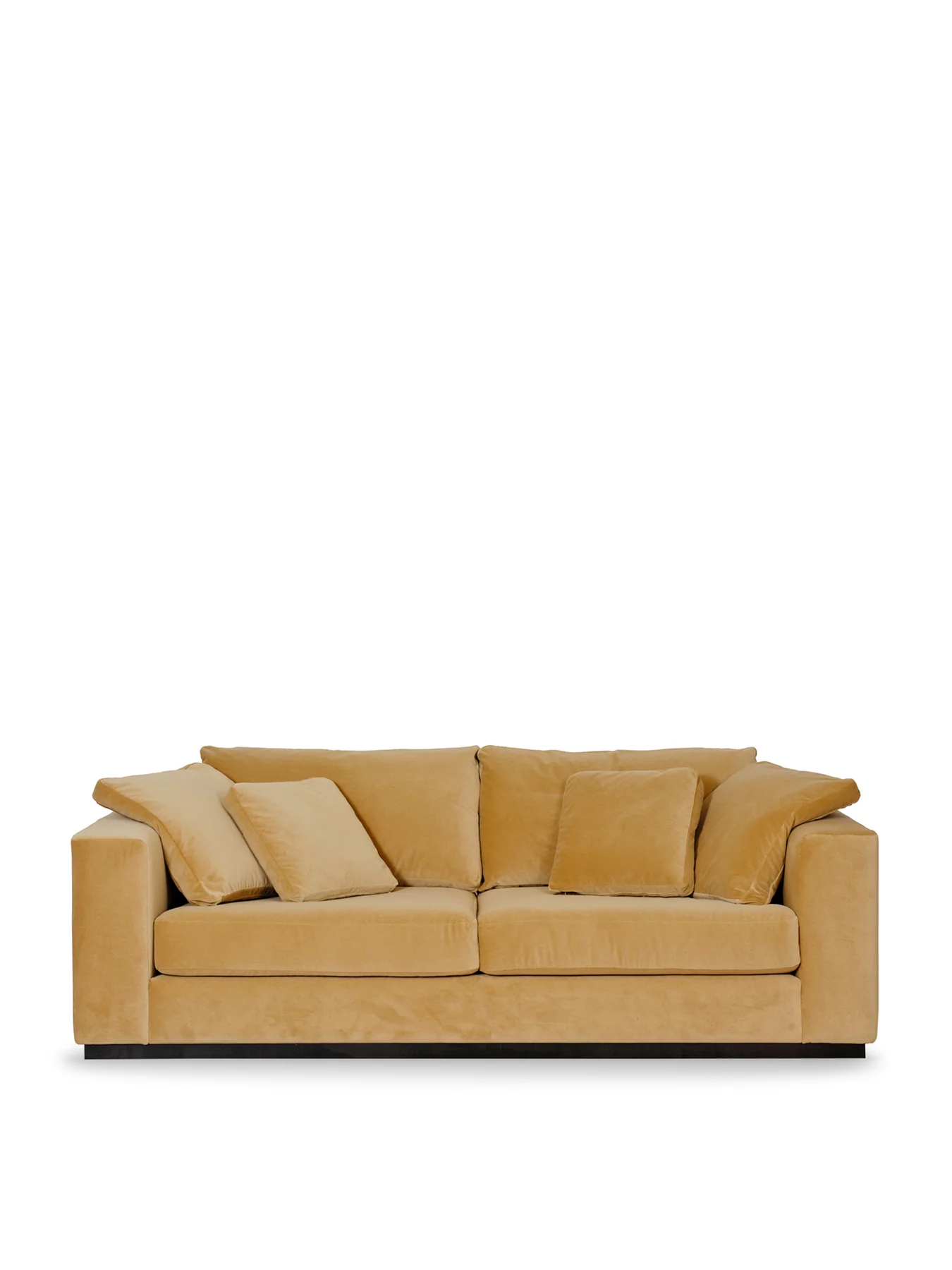 Trento 4 Seater Velvet Sofa Camel