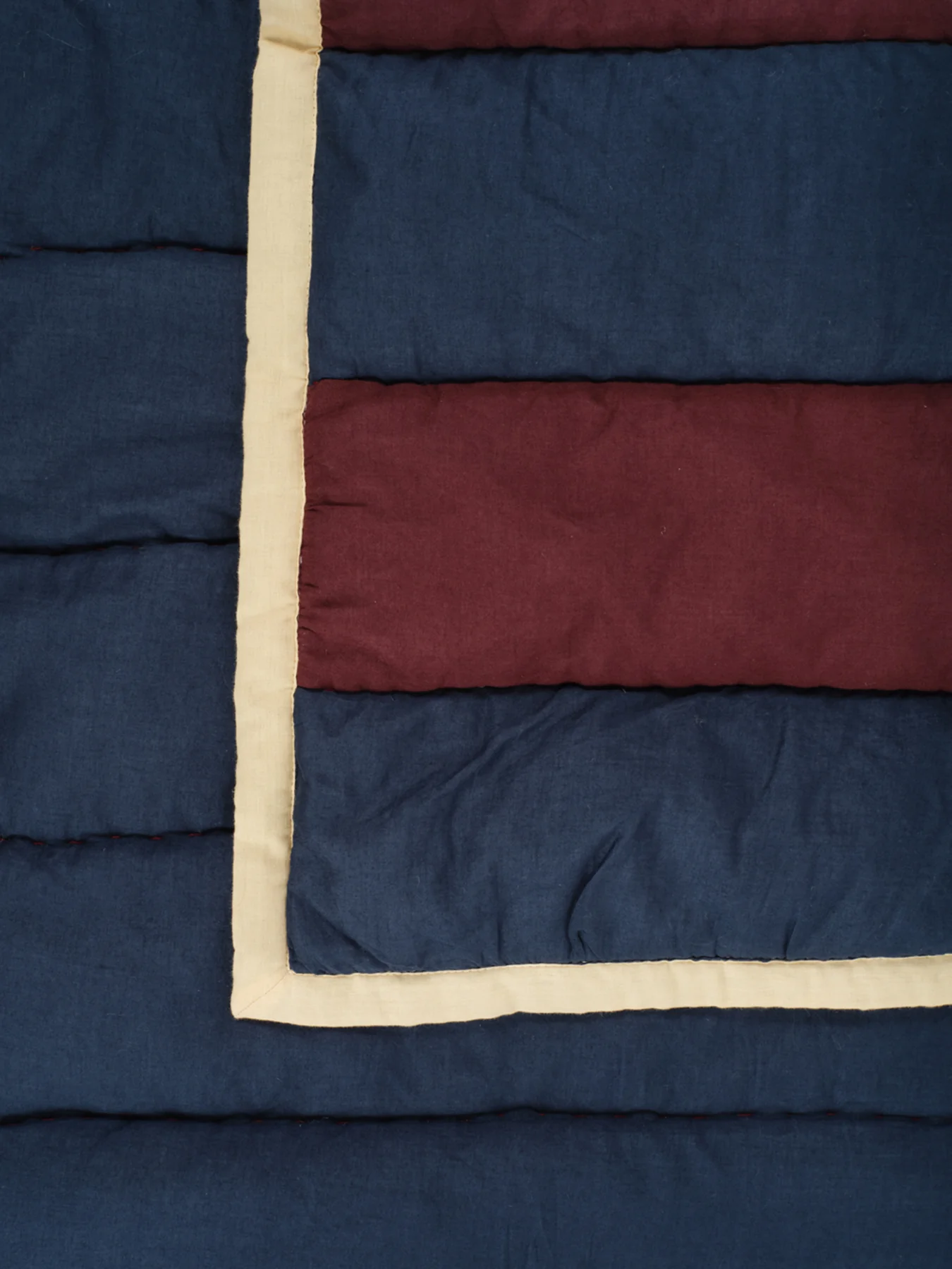 Stripe Quilt Aubergine Navy Medium - Image 3