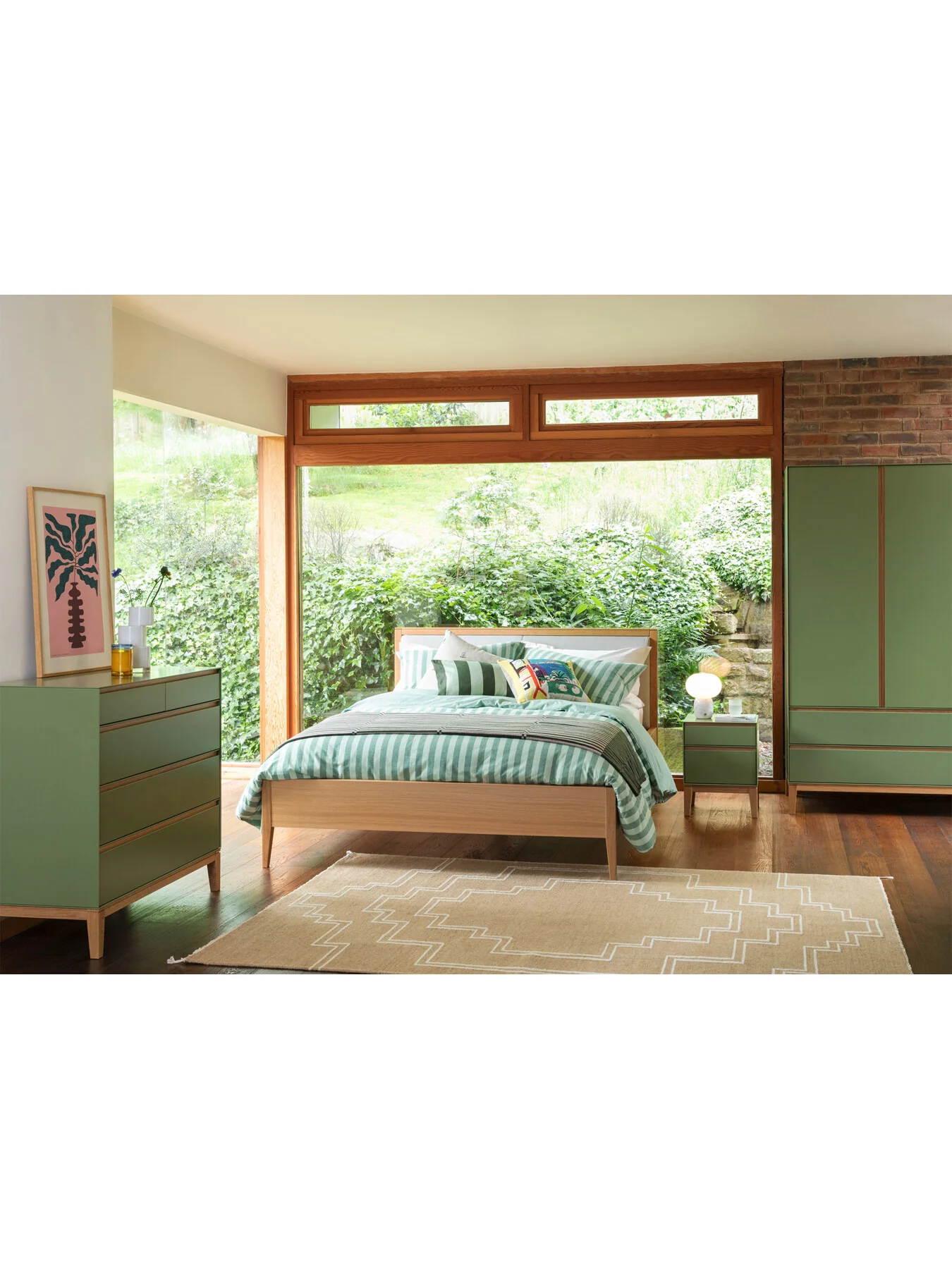 Lars 5 Drawer Dresser Olive and Oak - Image 2