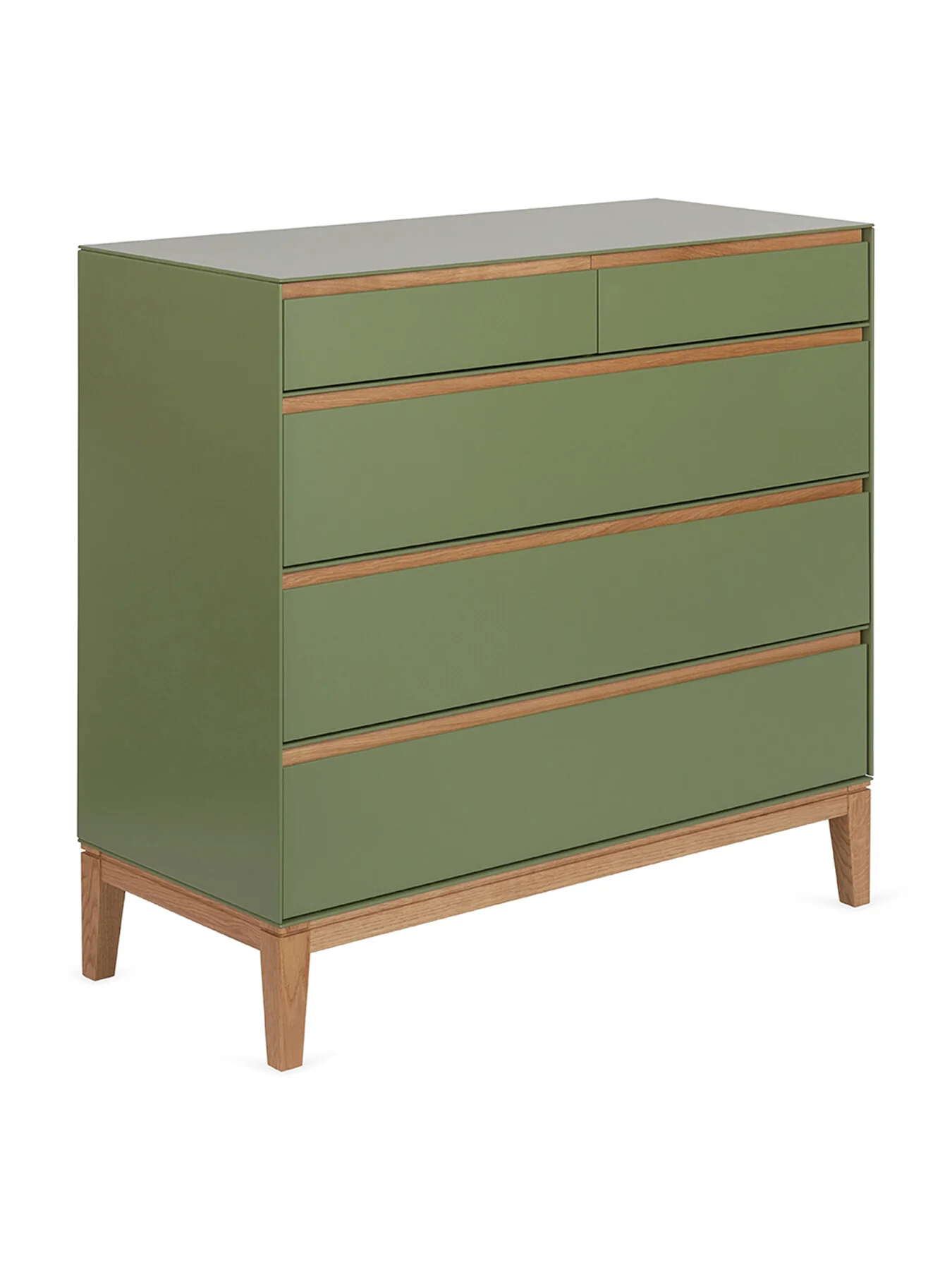 Lars 5 Drawer Dresser Olive and Oak - Image 4