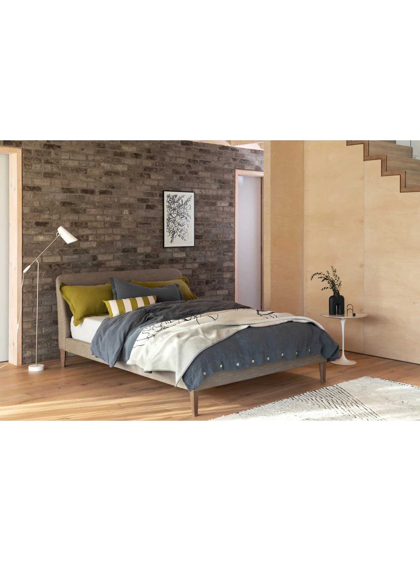 Heal’s Wallis Bed King Broadweave Pebble - Image 2