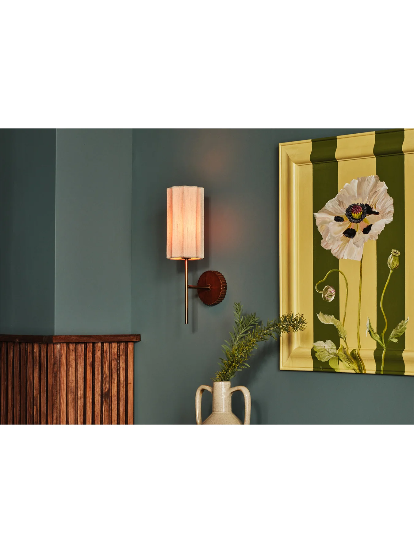 Herrick Wall Light Natural/Walnut Finish - Image 3