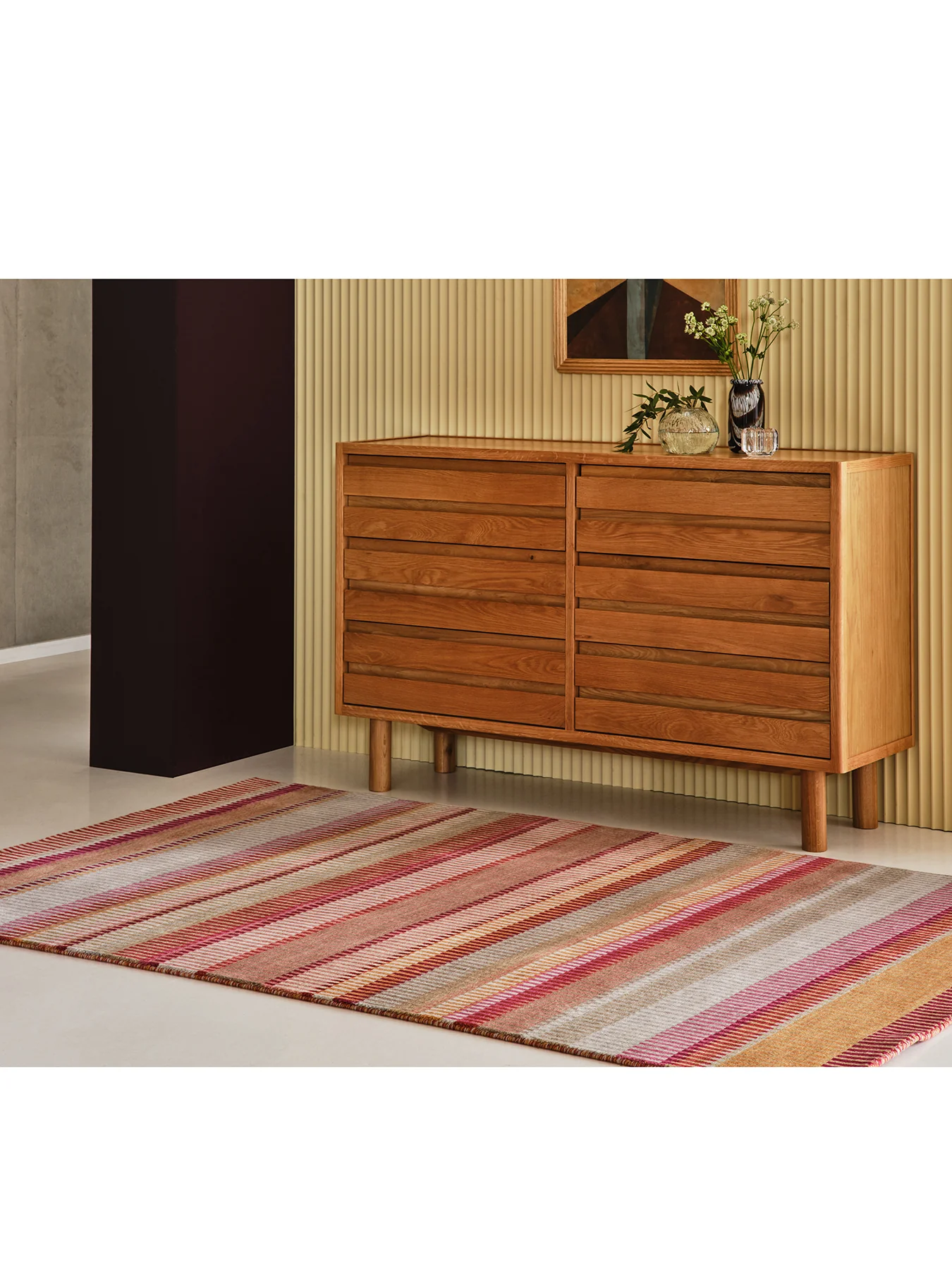 Stripes Wool Rug Natural Small - Image 2
