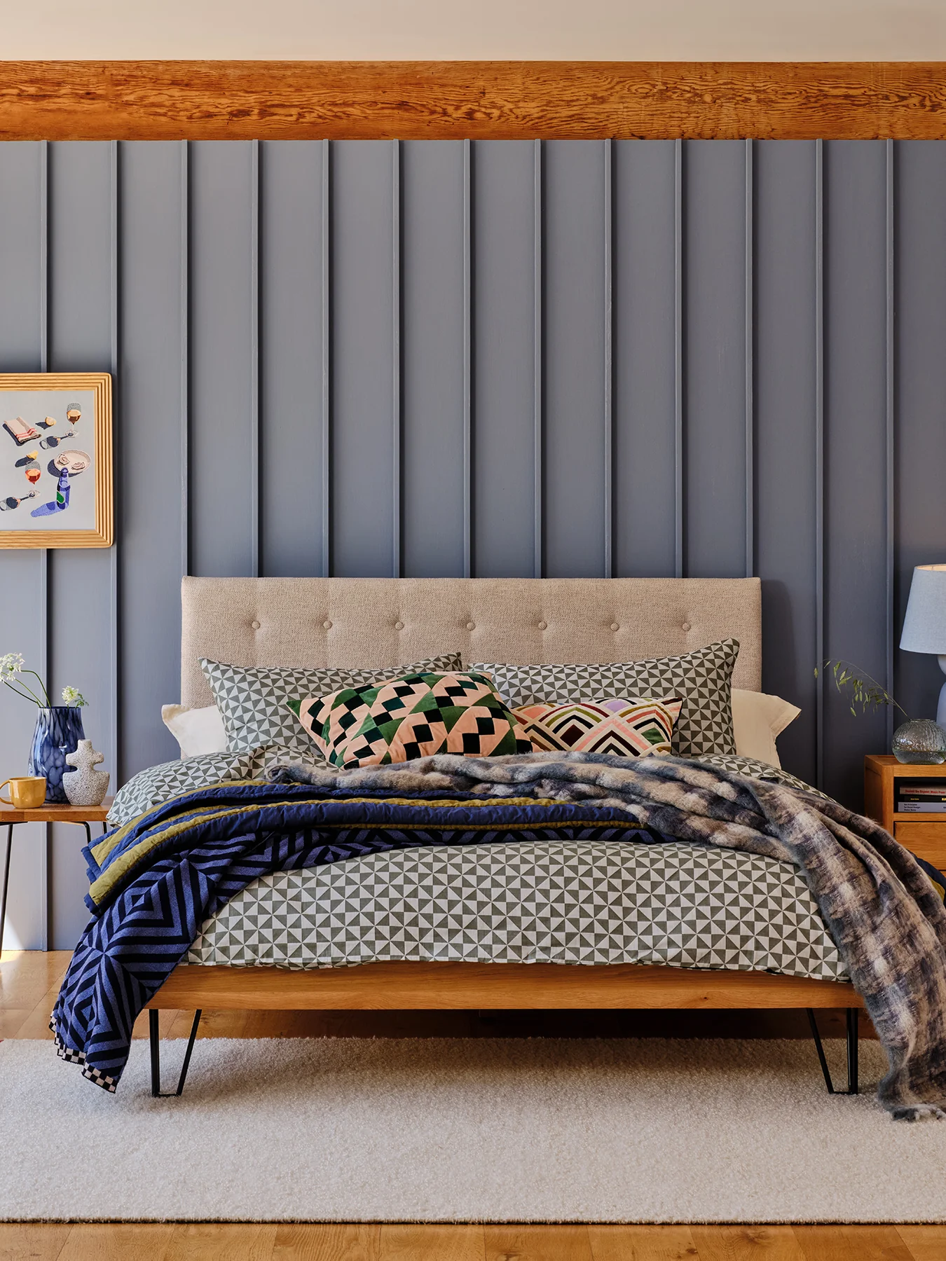 Brunel Double Bed Oatmeal - Image 2