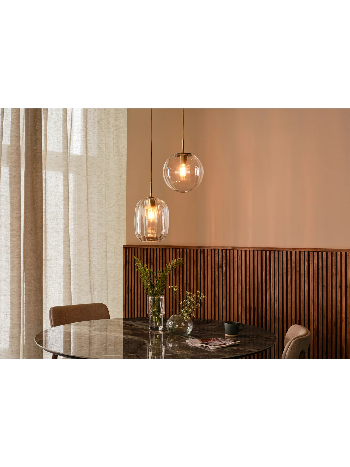 Nicholson Optic Glass Globe Pendant 25cm - Image 2