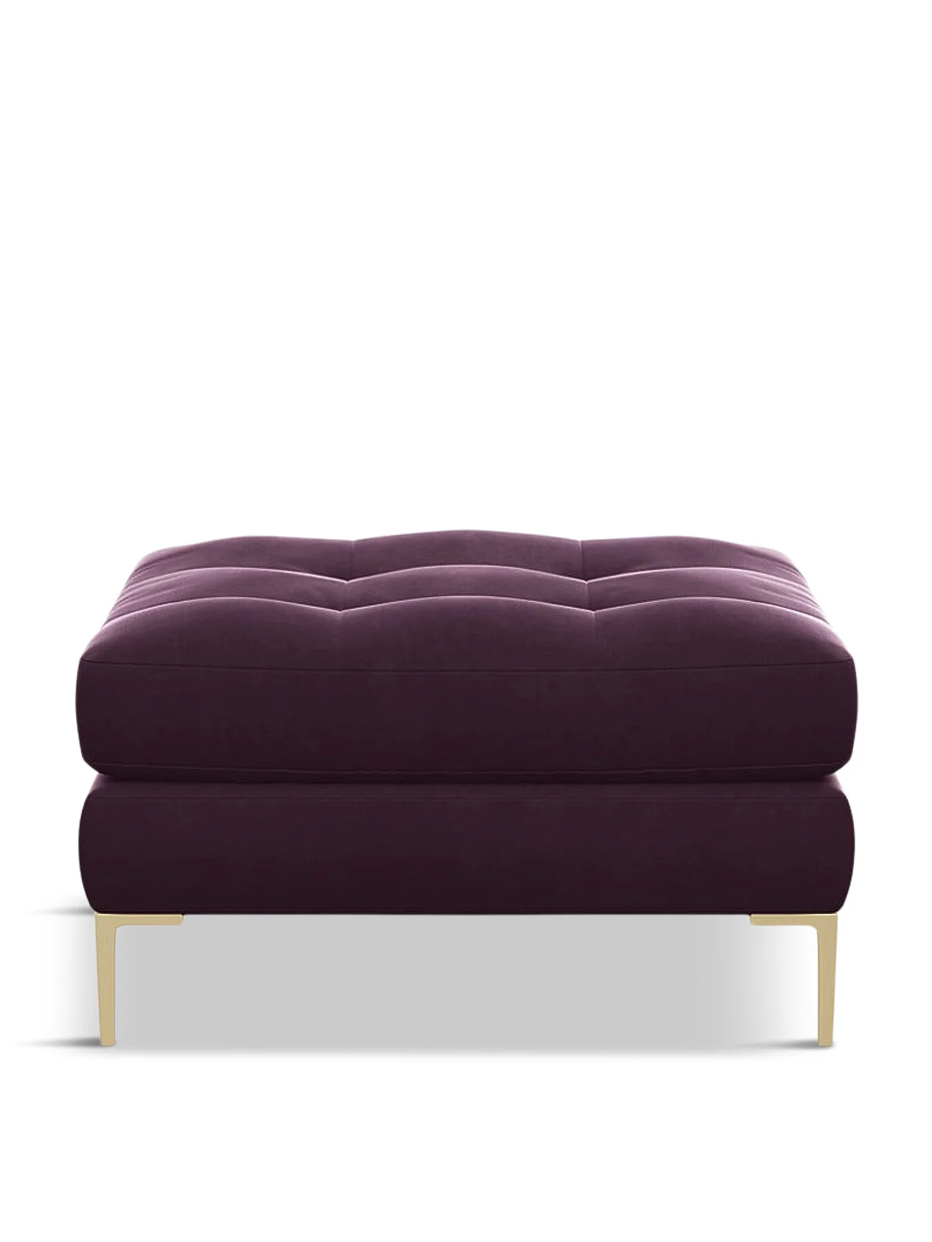 Heal’s Eton 3-Seater Sofa Cotton Velvet Grape Brass Feet - Image 2