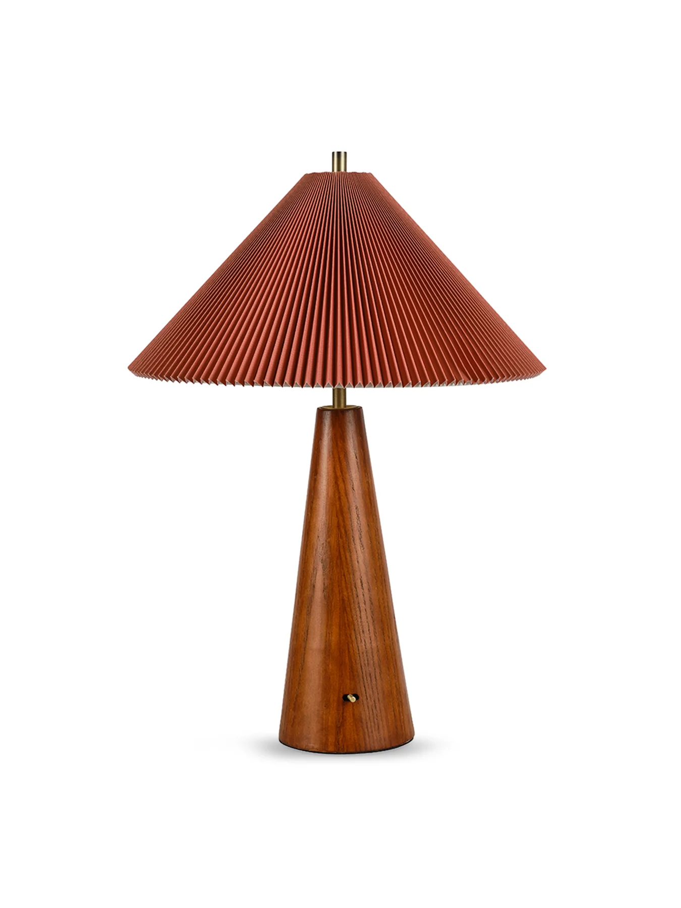 Woodland Table Lamp Rust Pleat/Wood