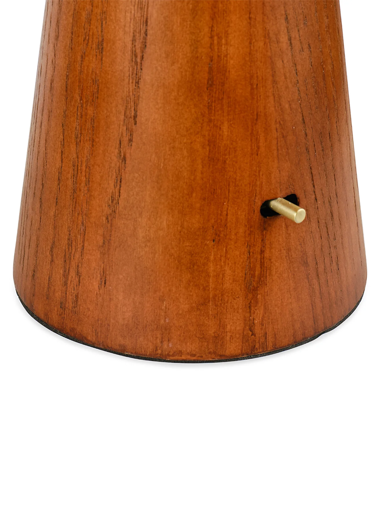 Woodland Table Lamp Rust Pleat/Wood - Image 3