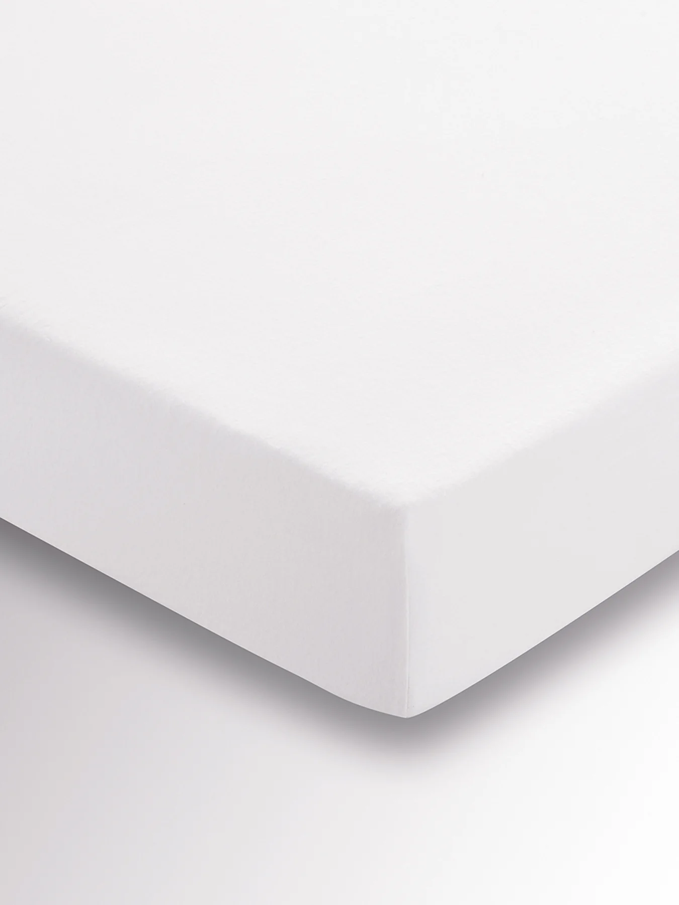White Brushed Cotton Fitted Sheet Superking