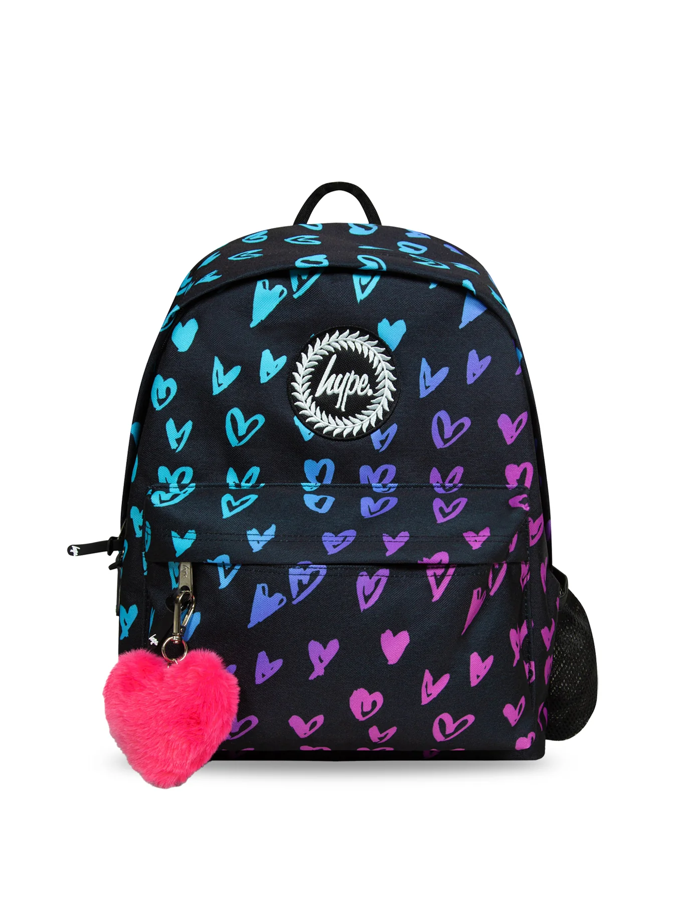 Hype Kids Black Scribble Hearts Backpack
