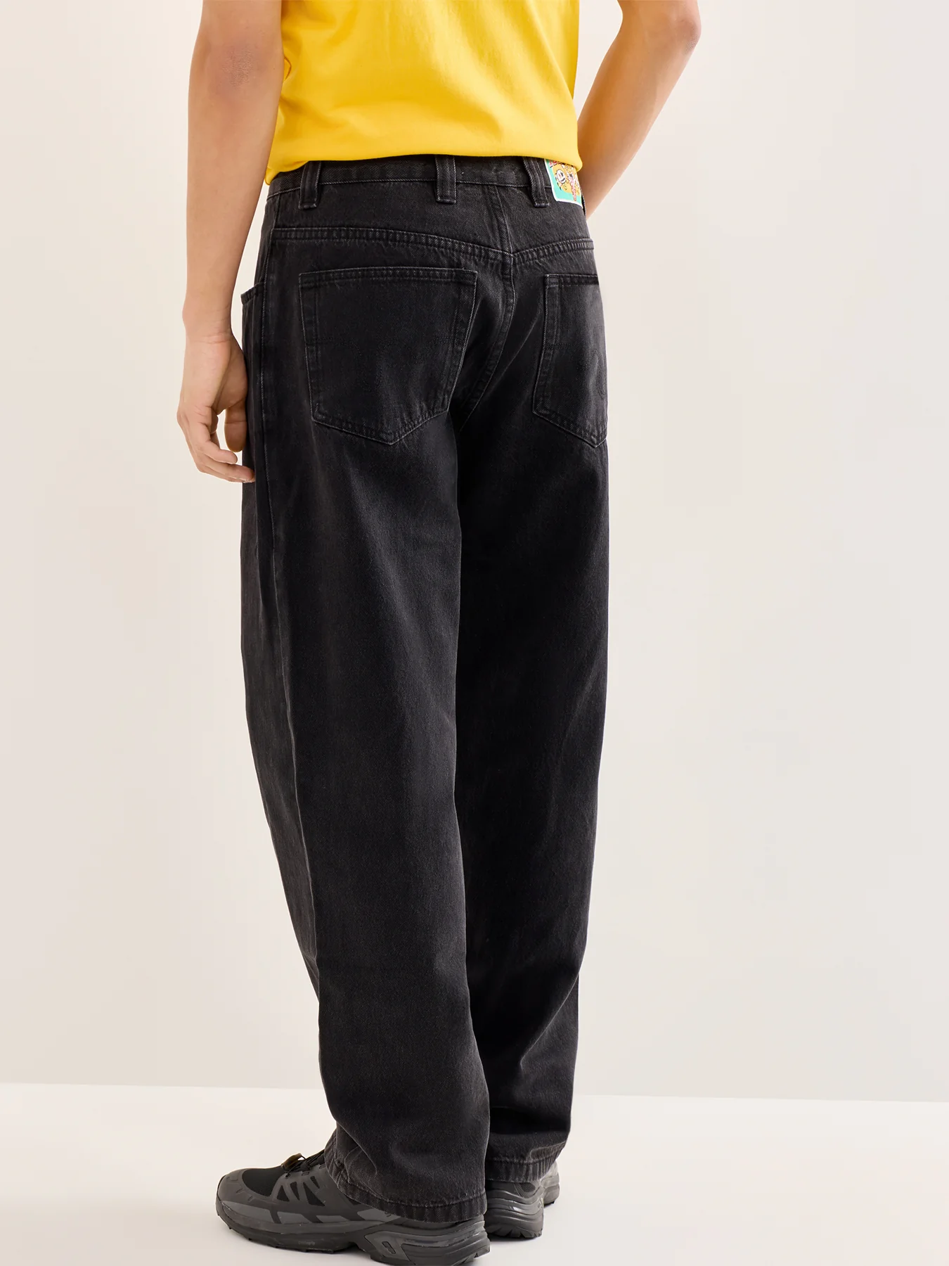 Spray Paint Running Dog Denim Pant Black - Image 5