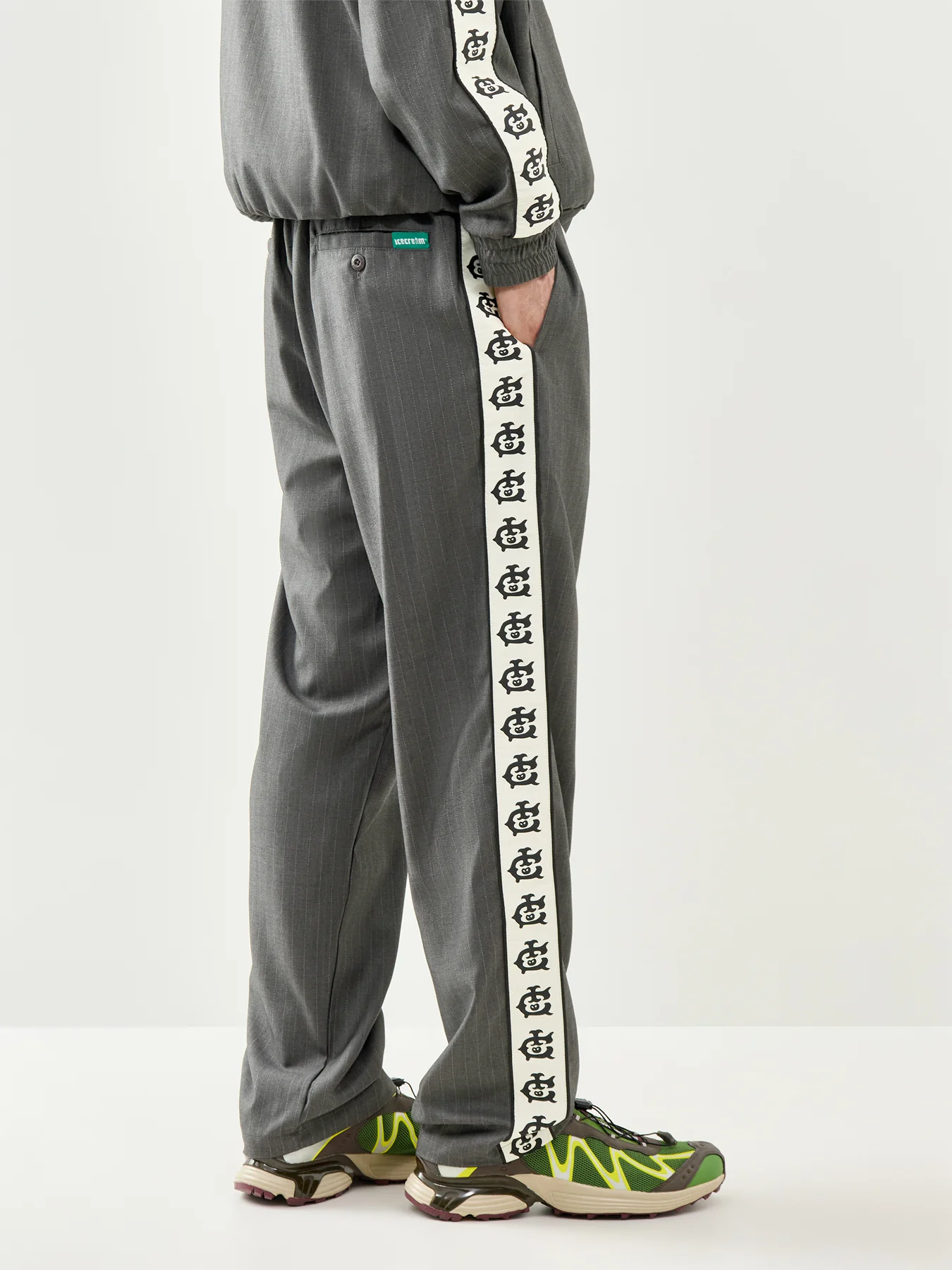 Team Ic Pinstripe Skate Pants Grey - Image 5