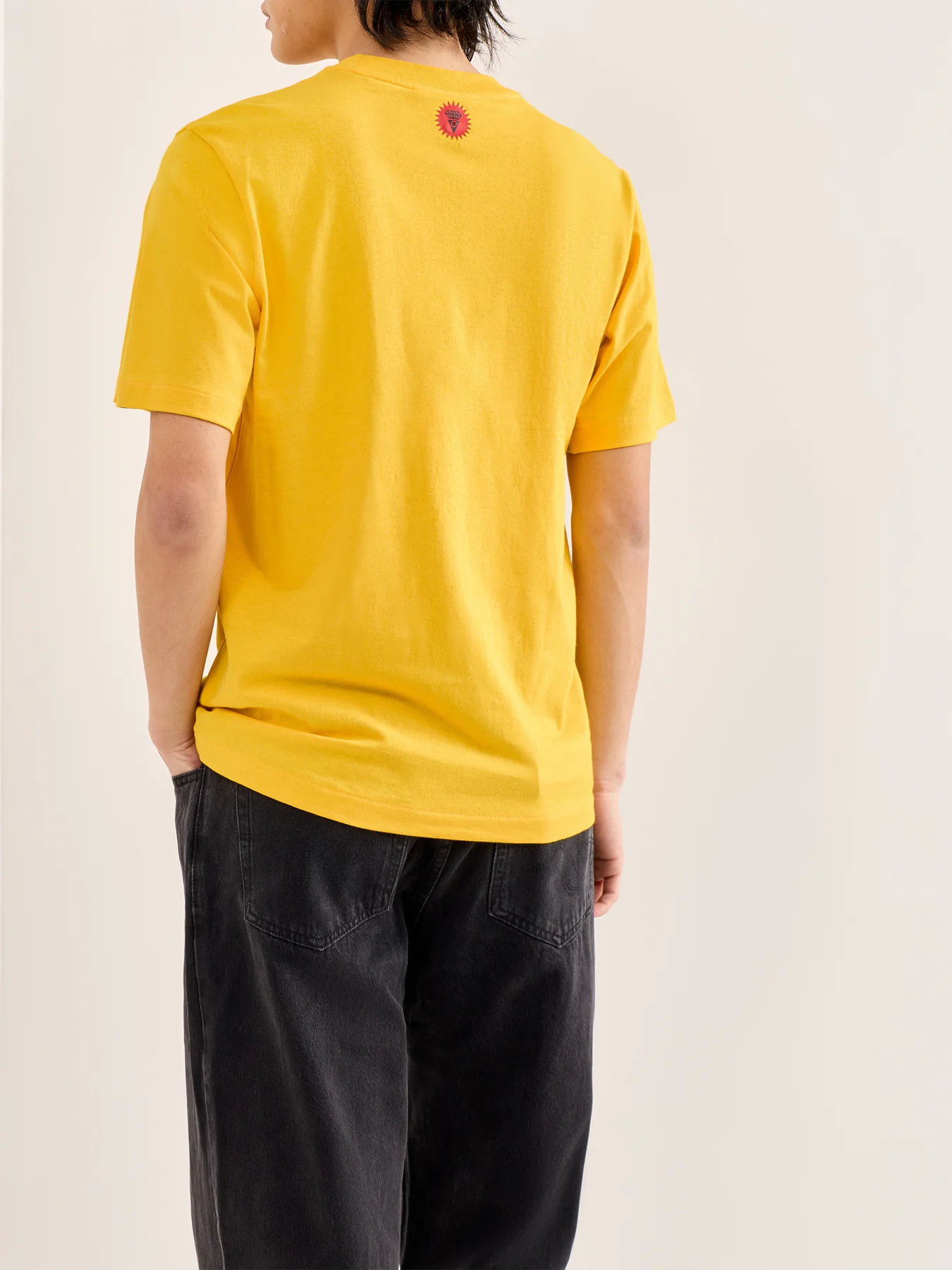 Tiger Stripe Running Dog T-Shirt Yellow - Image 5