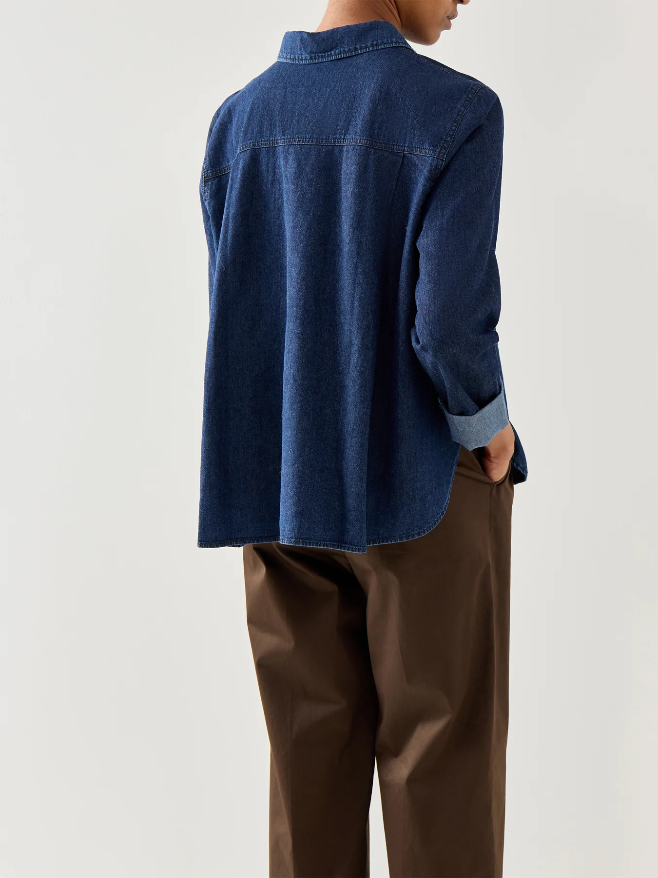Bluse 506 Wash Shirt Long Sleeves Blue - Image 5
