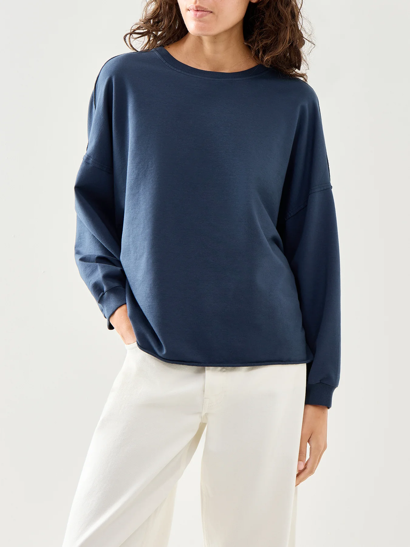 511 Long Sleeves Cotton Pullover Blue - Image 4