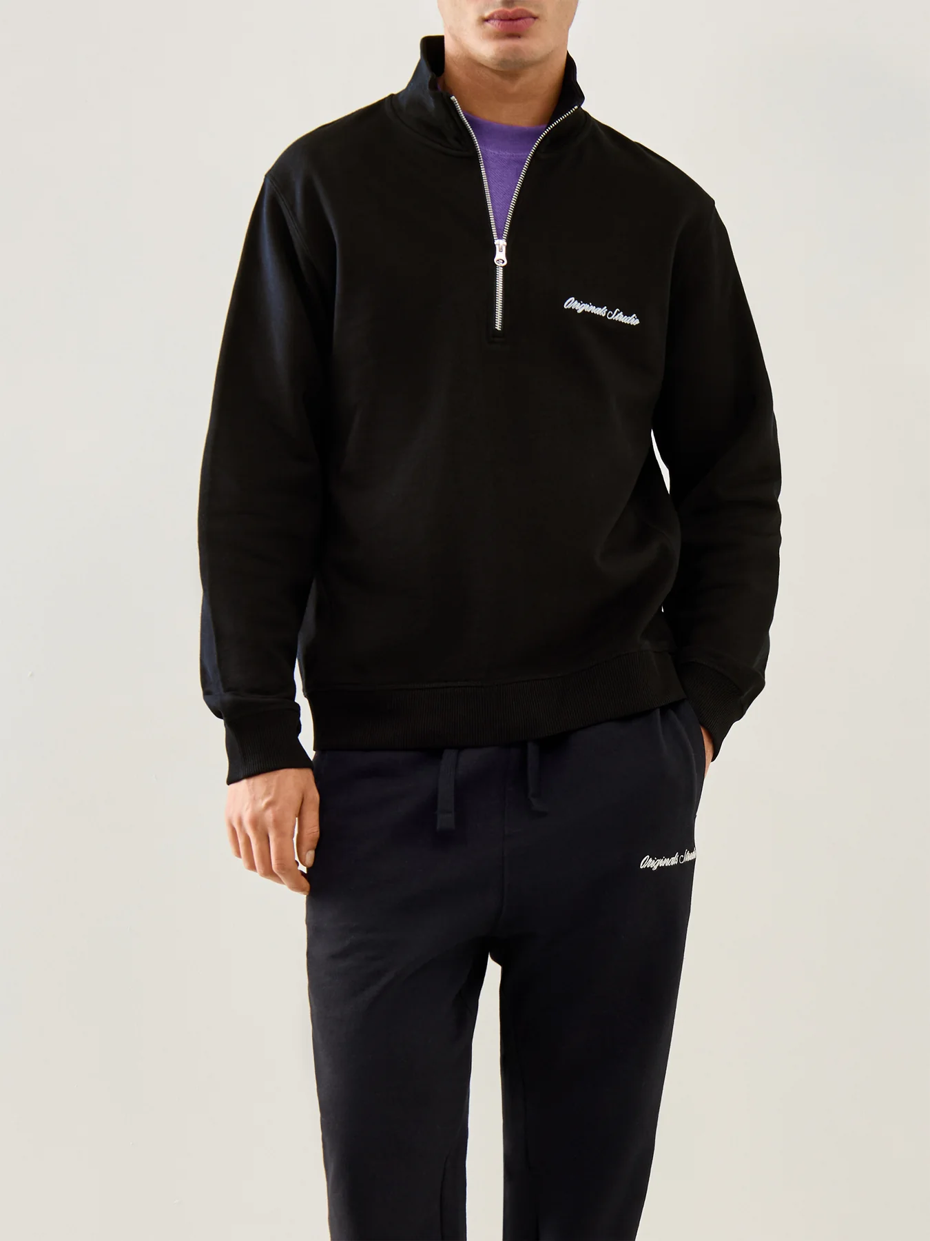 Embroidered Sweat High Neck Black - Image 4