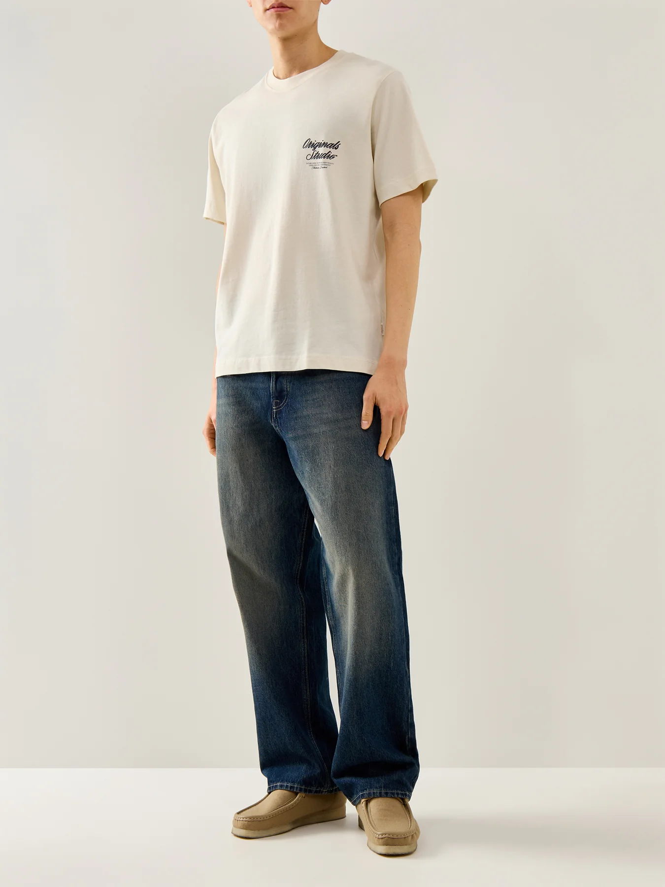 Typo T-Shirt Crew Neck Antique White - Image 2