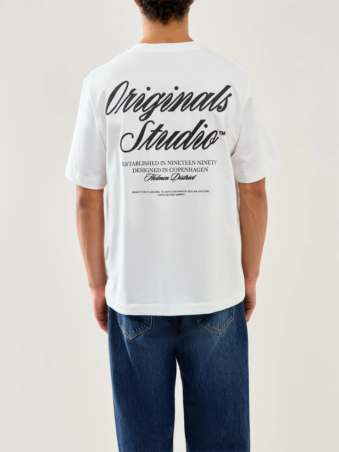 Typo Crew Neck T-Shirt White - Image 5