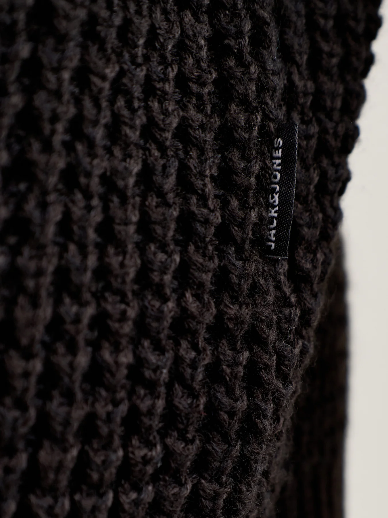 Knit Crew Neck Jumper Black - Image 3