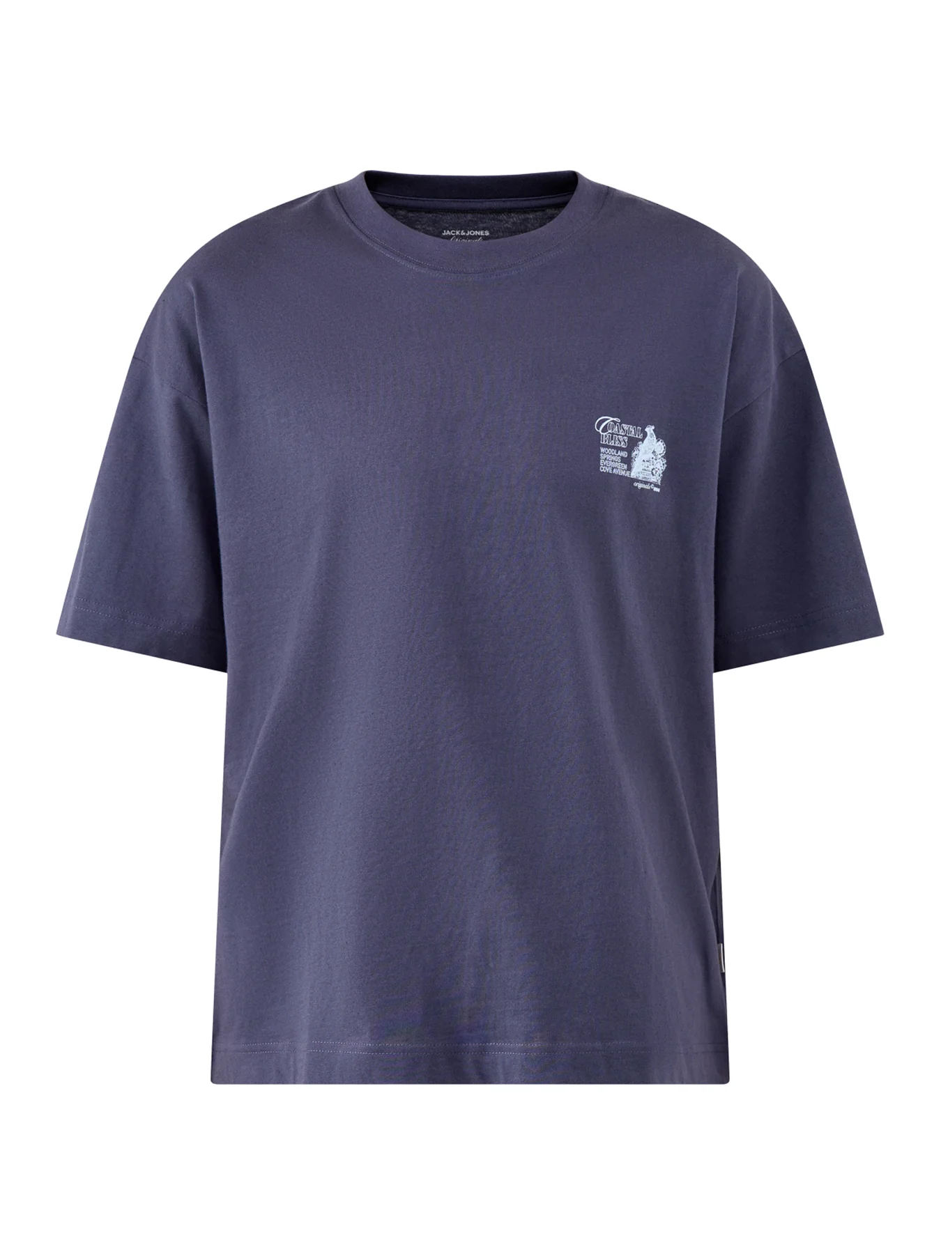 Back Print T Shirt Navy