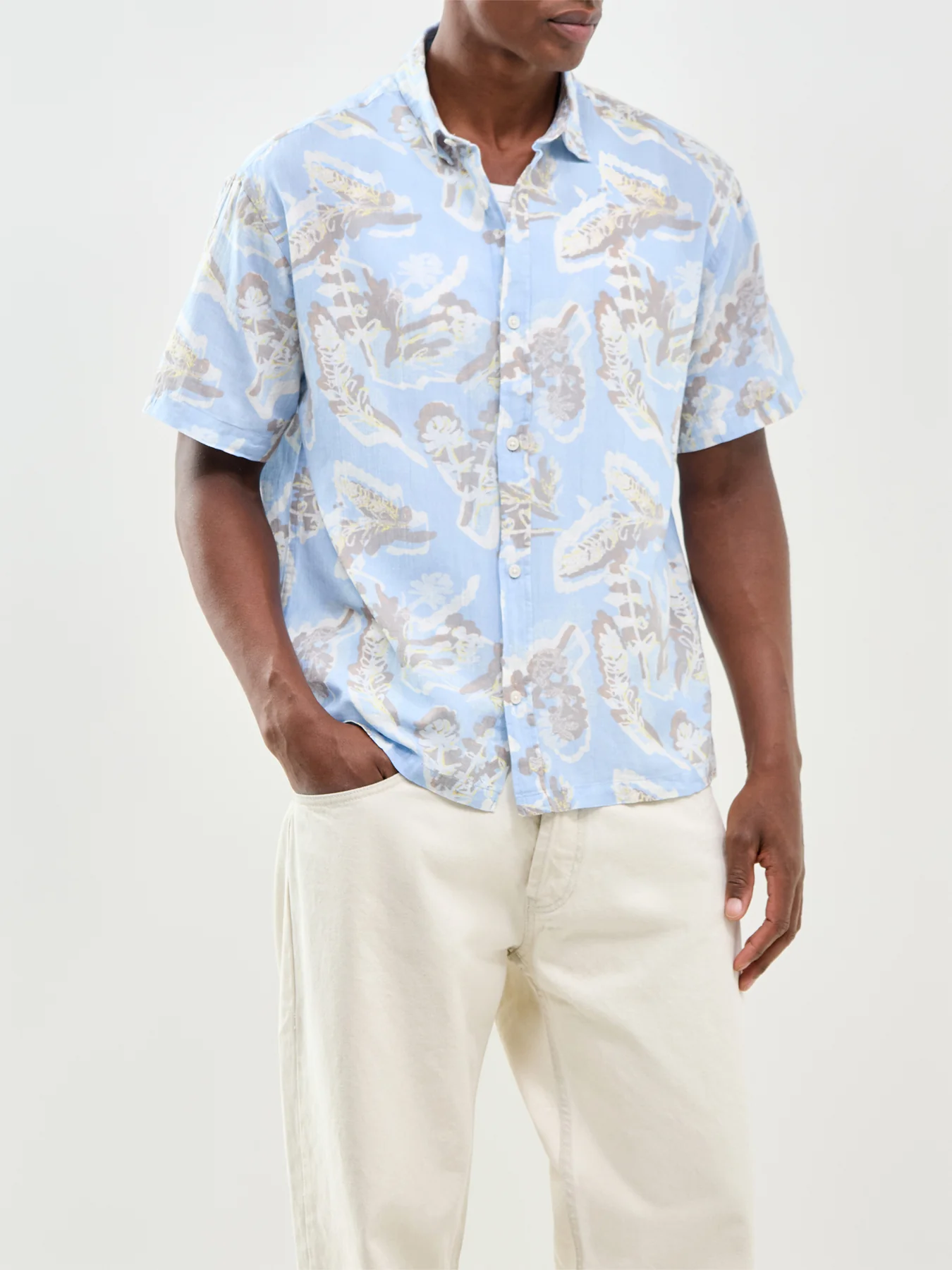 Montauk Printed Short Sleeve Shirt Blue - Image 4