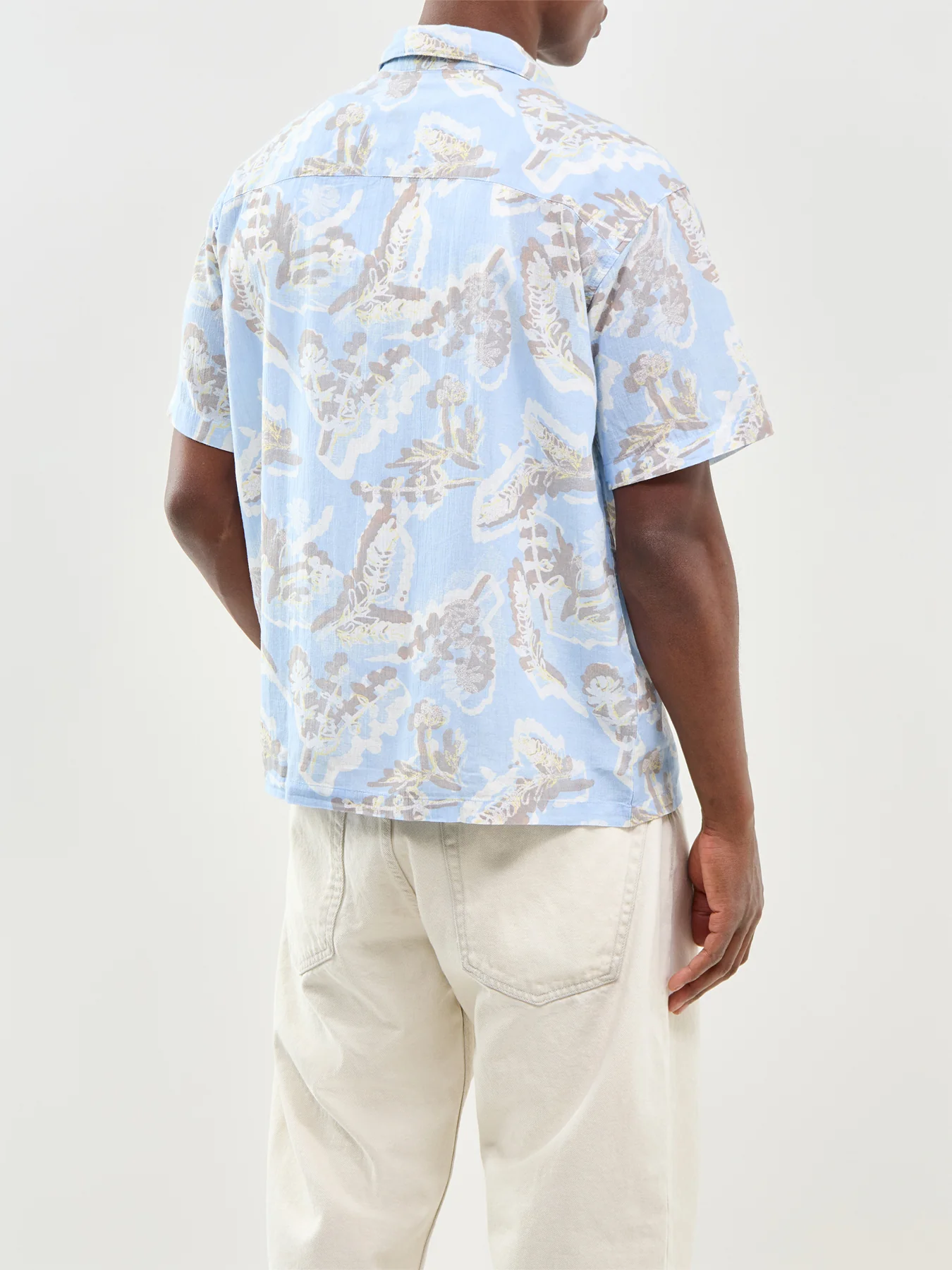 Montauk Printed Short Sleeve Shirt Blue - Image 5