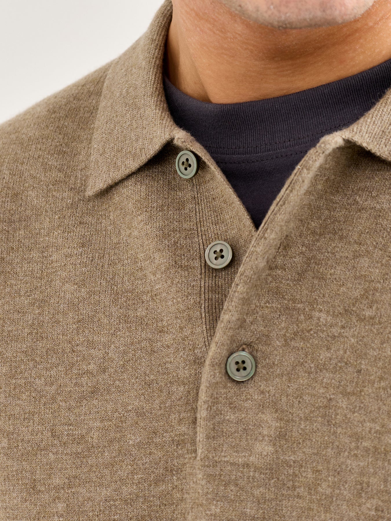 Bradfort Knit Polo Shirt Brown - Image 3