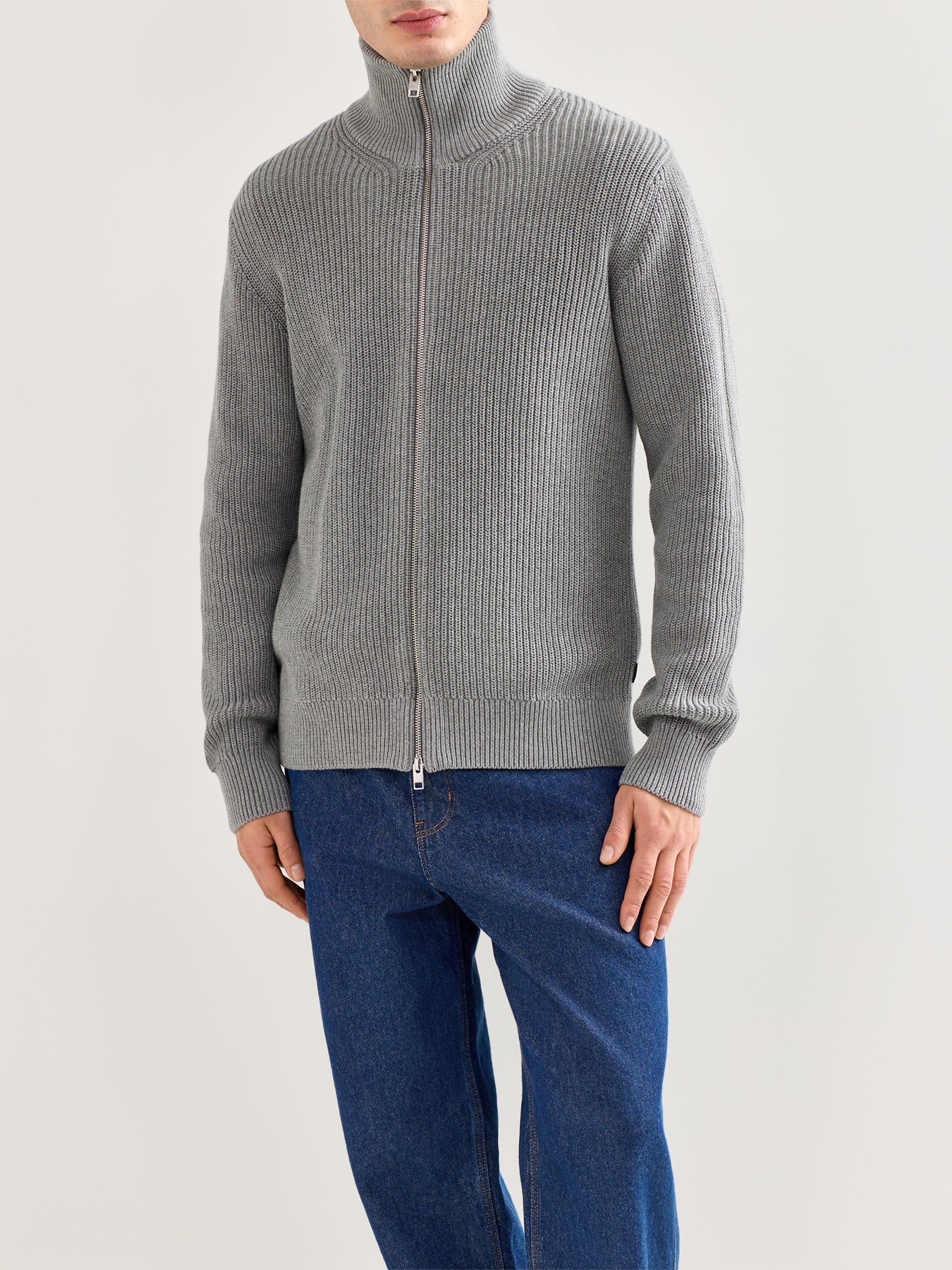 Standfort Knit Button Cardigan Grey - Image 4