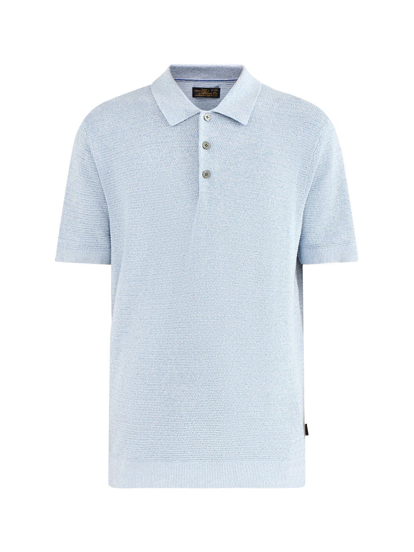 Knit Polo Shirt Blue