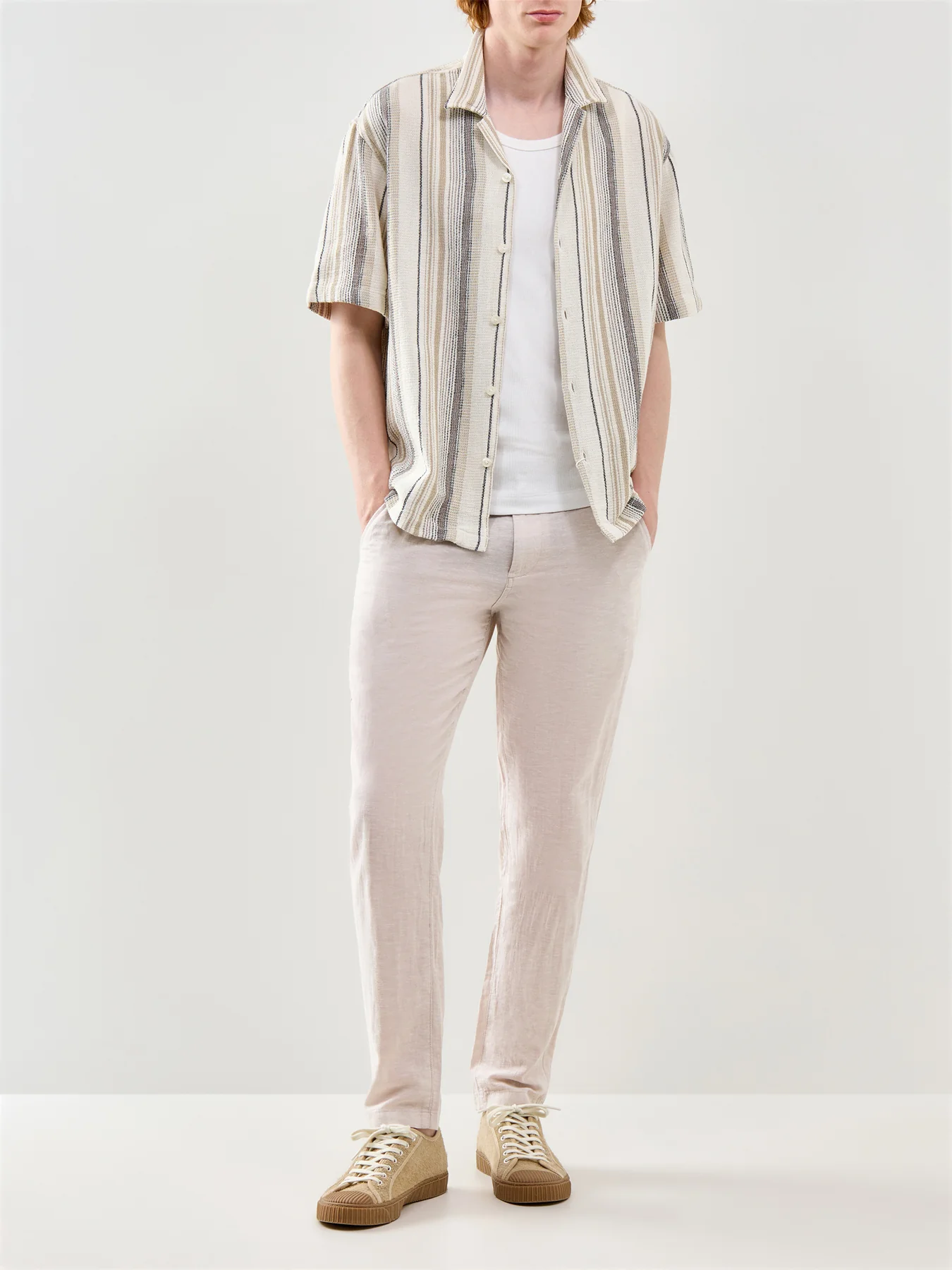 Summer Linen Blend Chino Trousers - Image 2