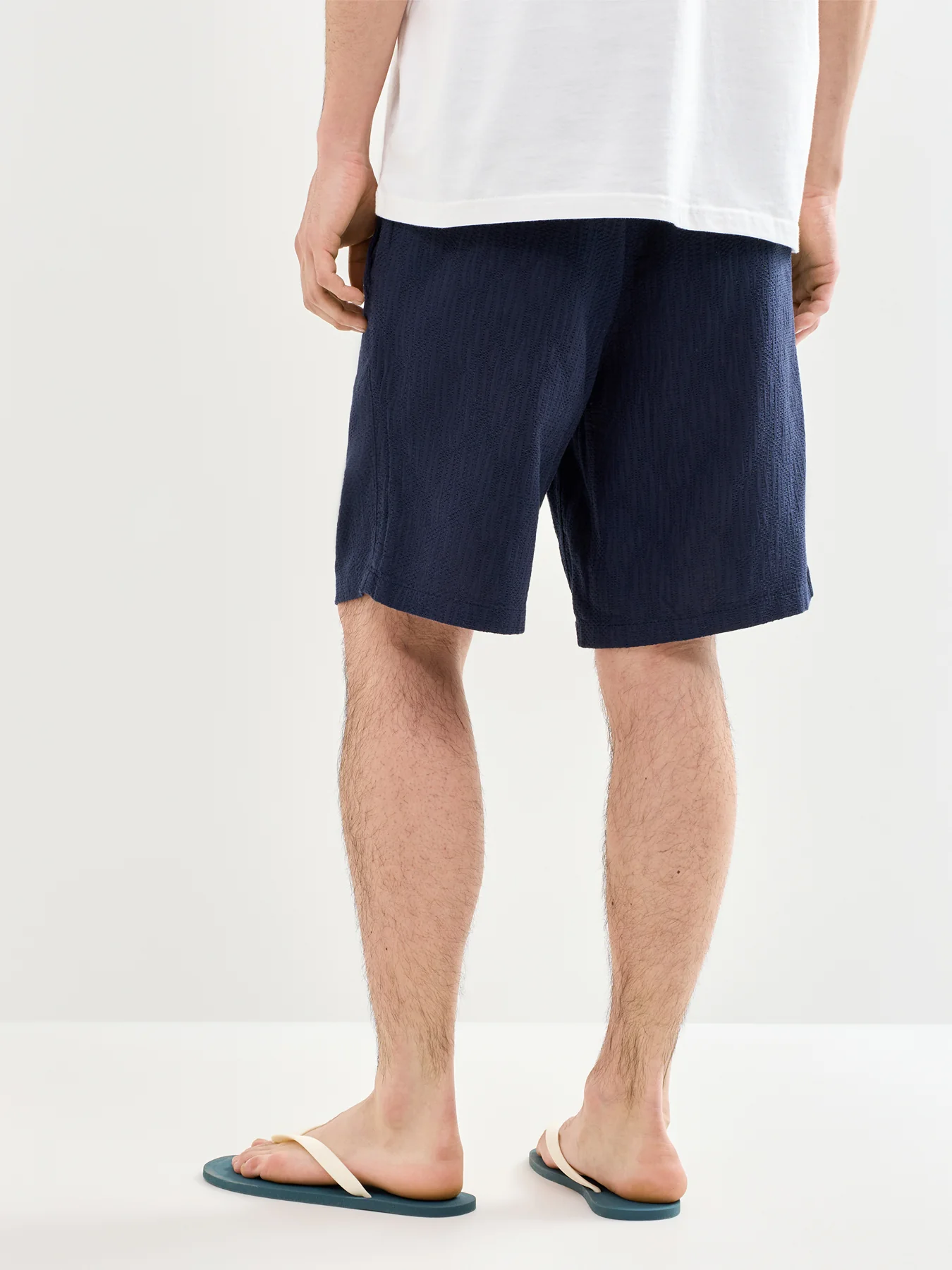 Jaiden Wavy Sweat Shorts Navy - Image 5