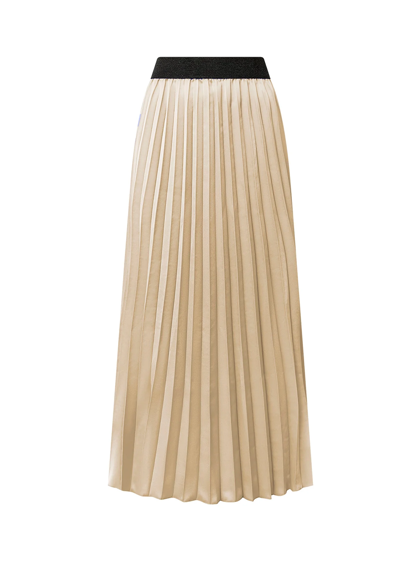 Pleated Maxi Skirt Beige