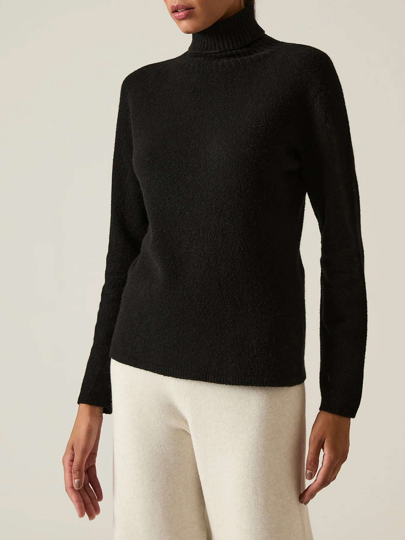 Polo Neck Jumper Black - Image 5