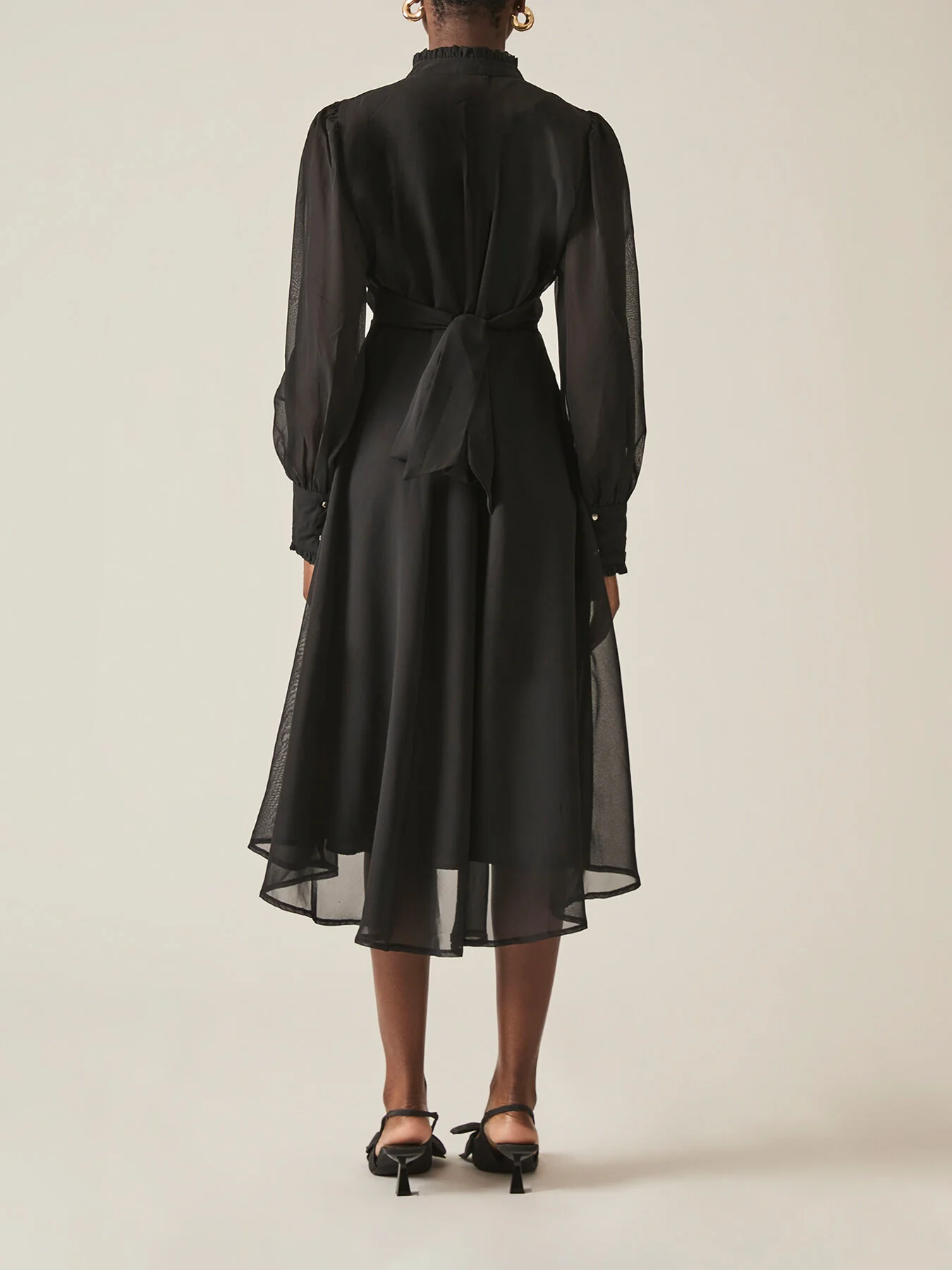 Ruffle Shift Midi Dress - Image 5