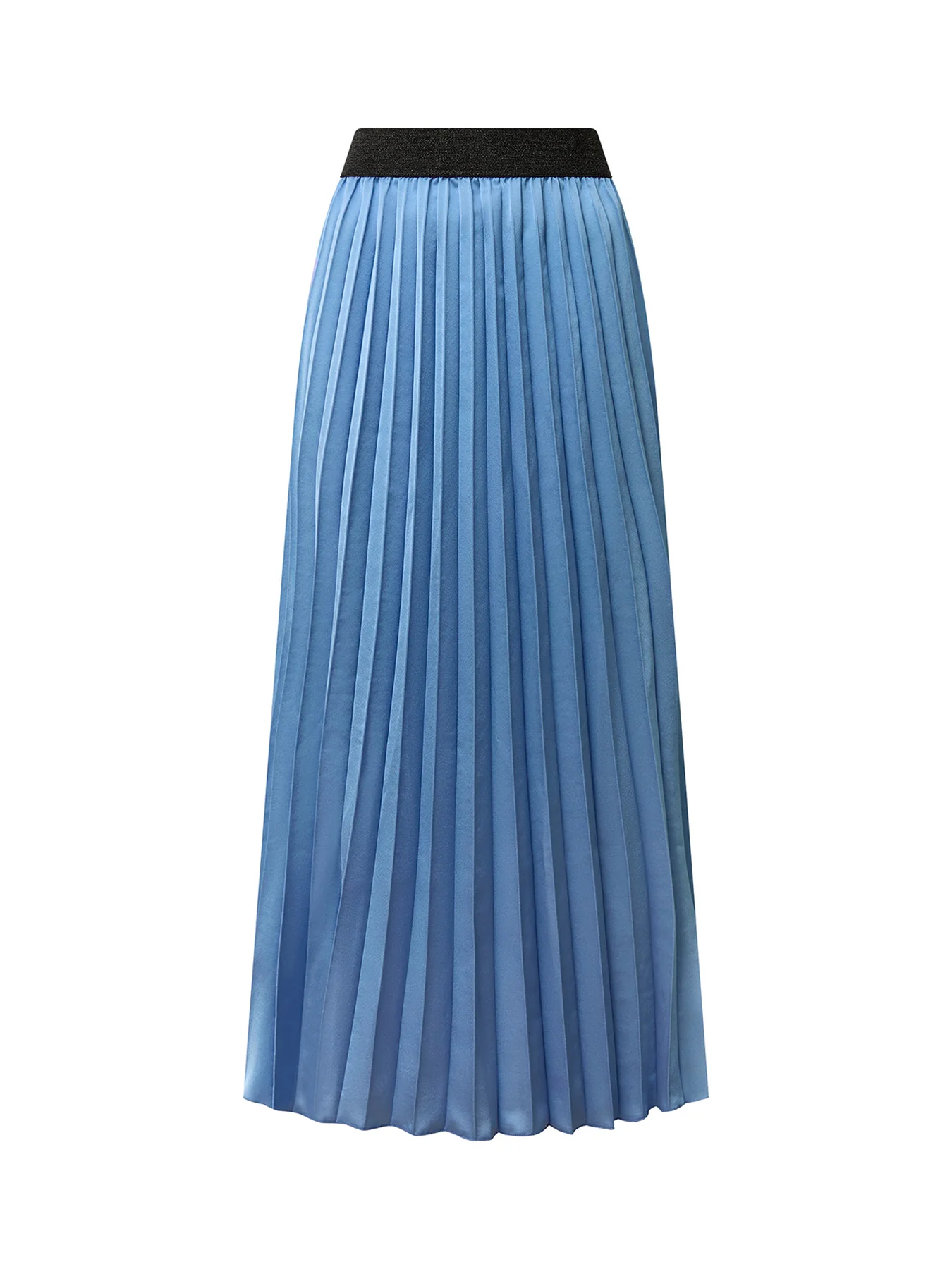 Pleated Maxi Skirt Blue