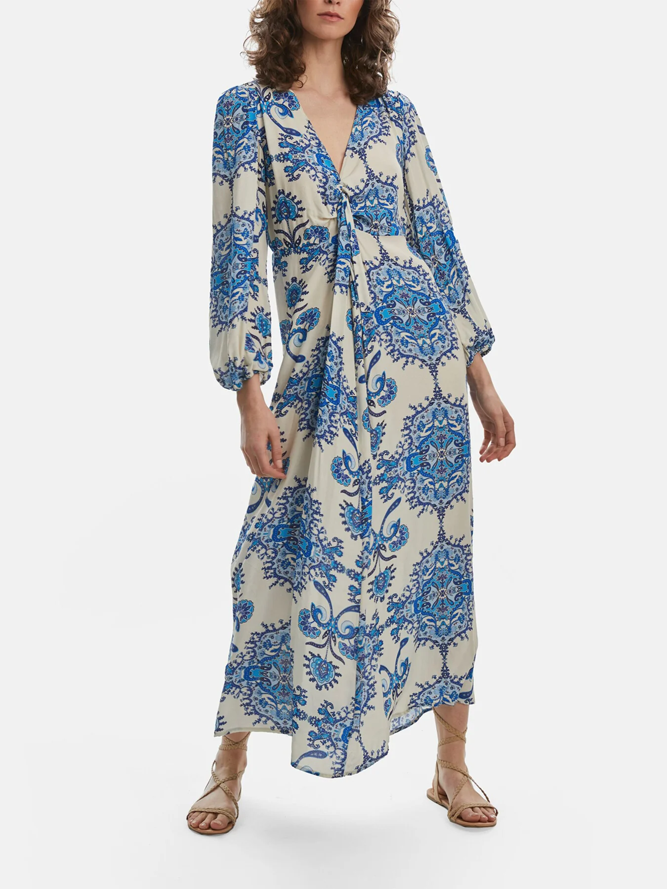 Printed Knot Midi Dess - Image 2