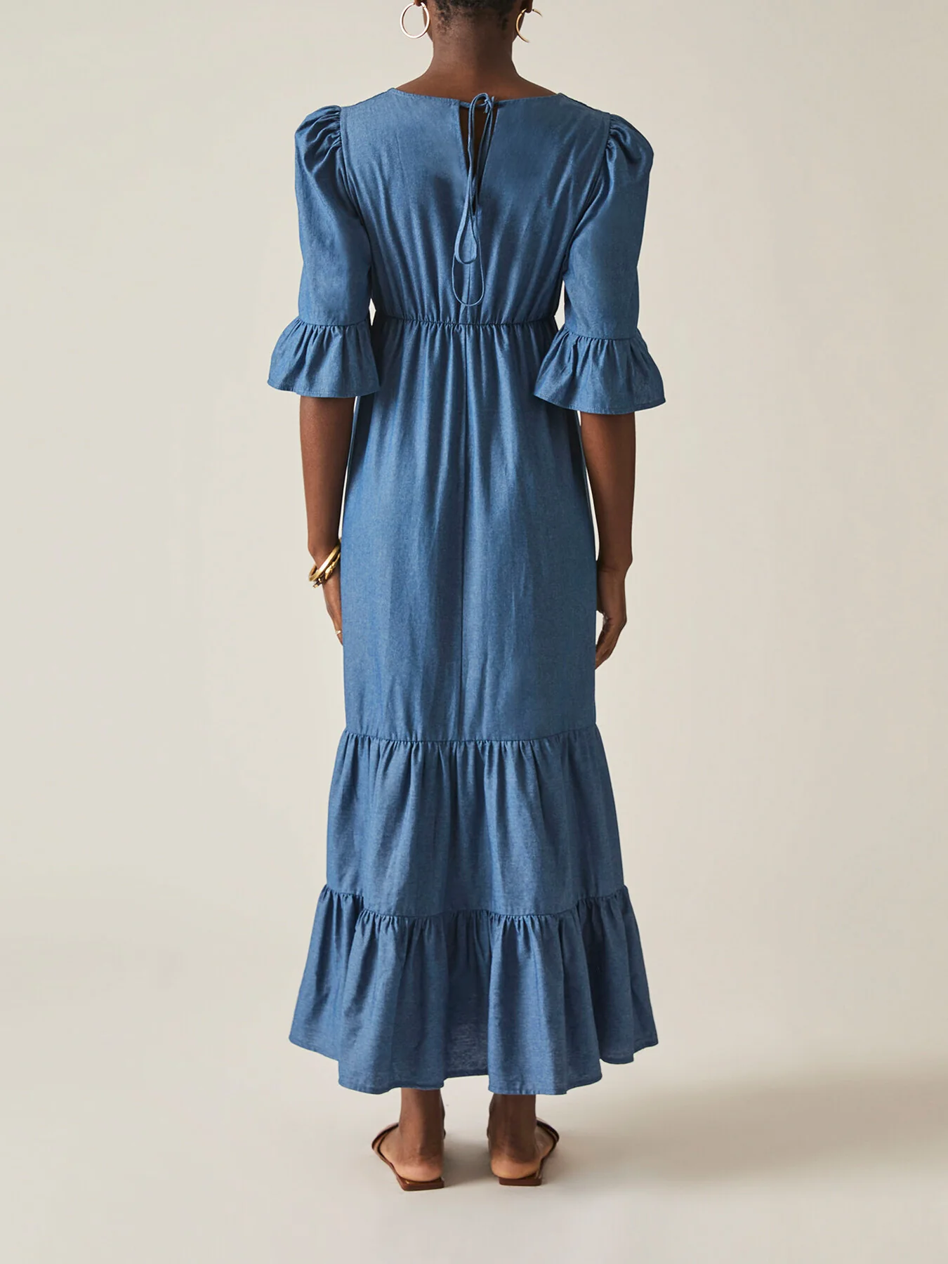 FrillTieredDenimDress - Image 5
