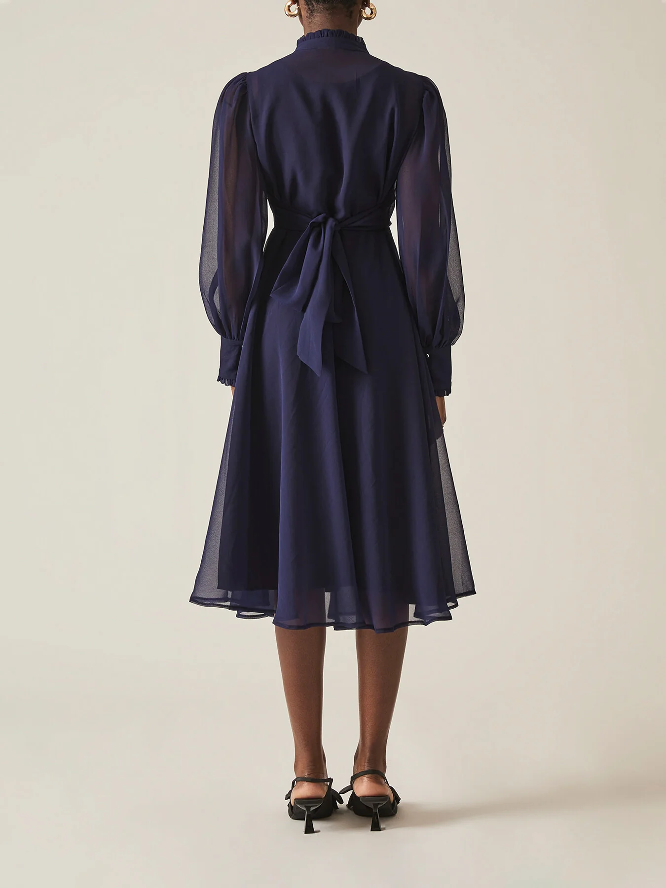 Ruffle Shift Midi Dress - Image 5