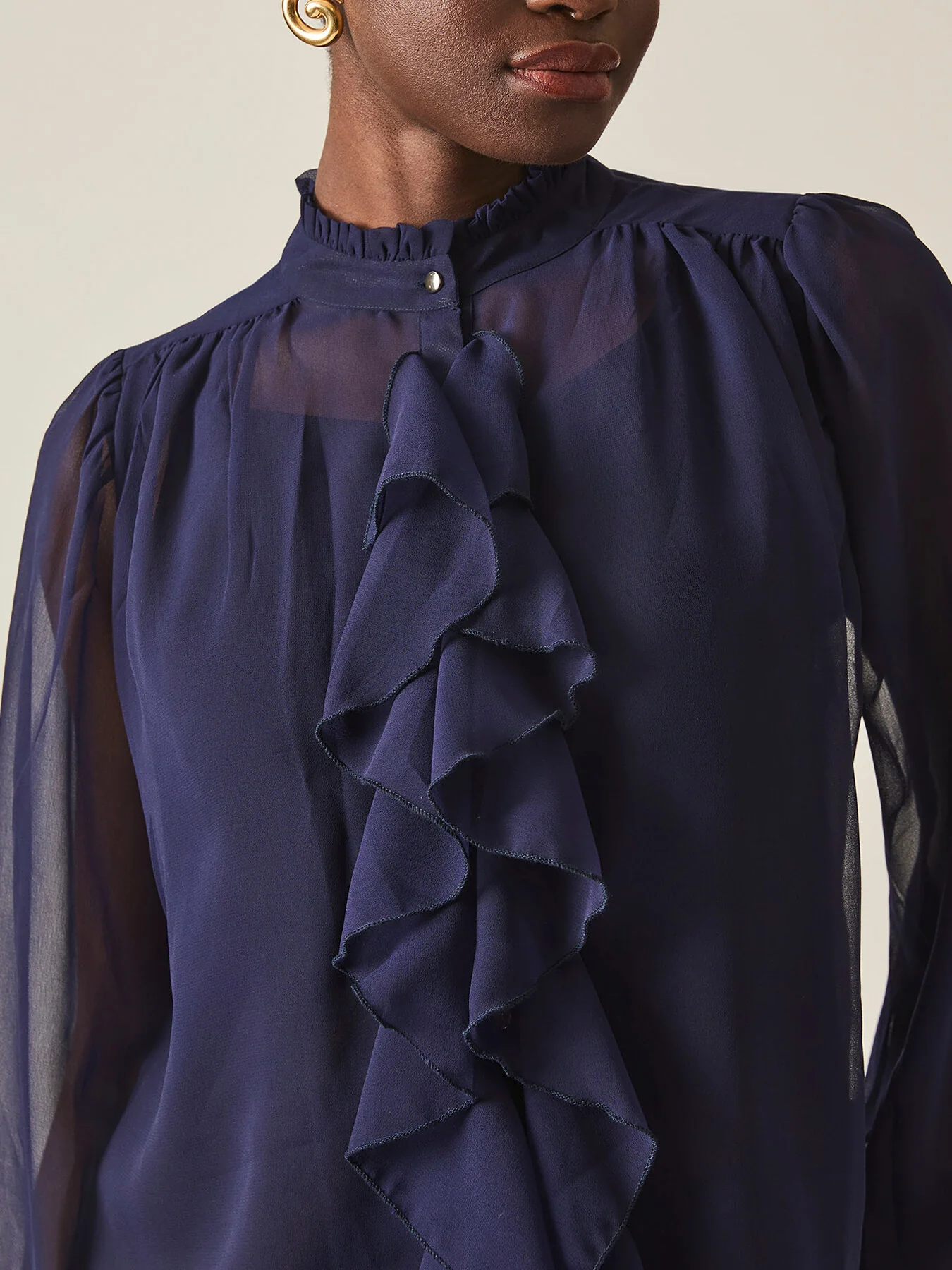Ruffle Shift Shirt - Image 4