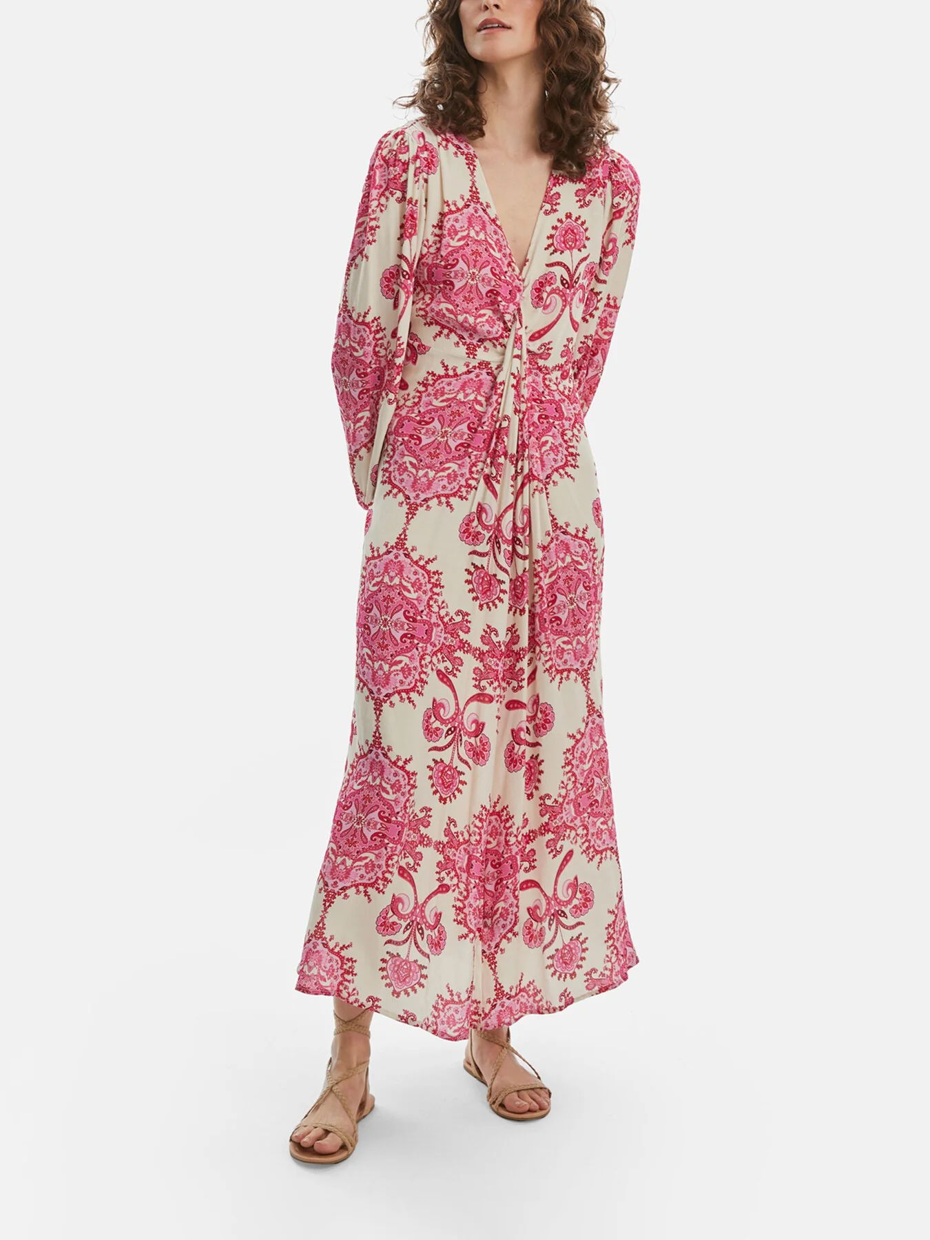 Printed Knot Midi Dess - Image 2