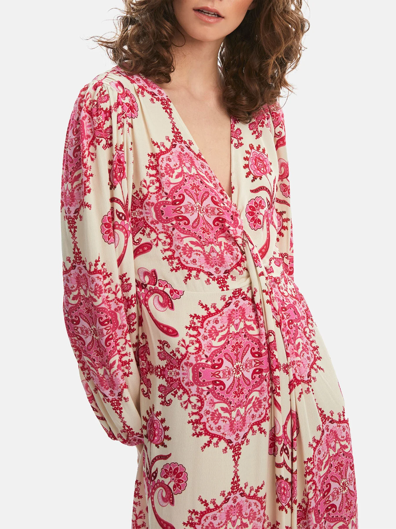 Printed Knot Midi Dess - Image 4