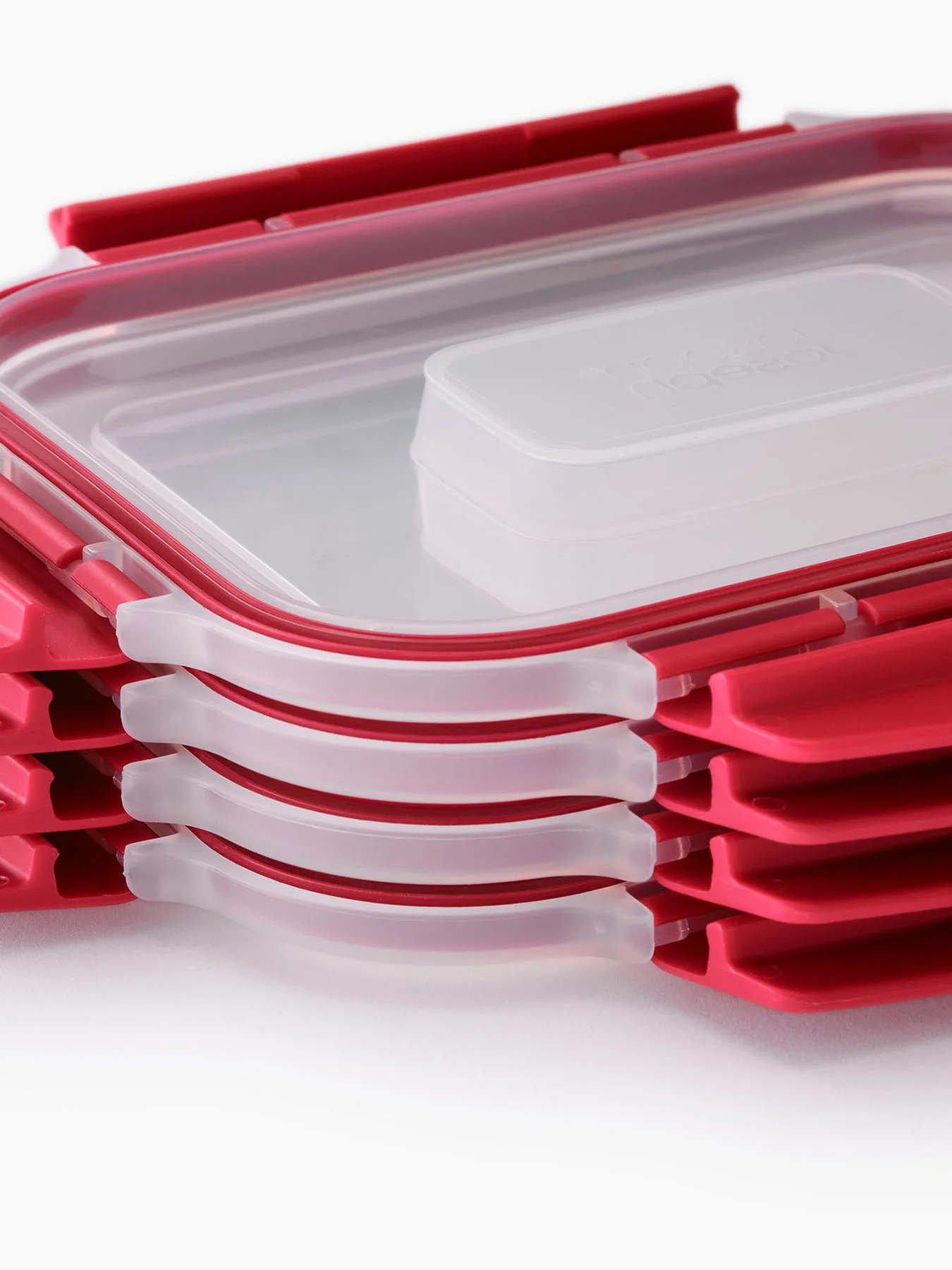 Nest Lock Boxes Rectangular 4Piece 1.1L Red - Image 3