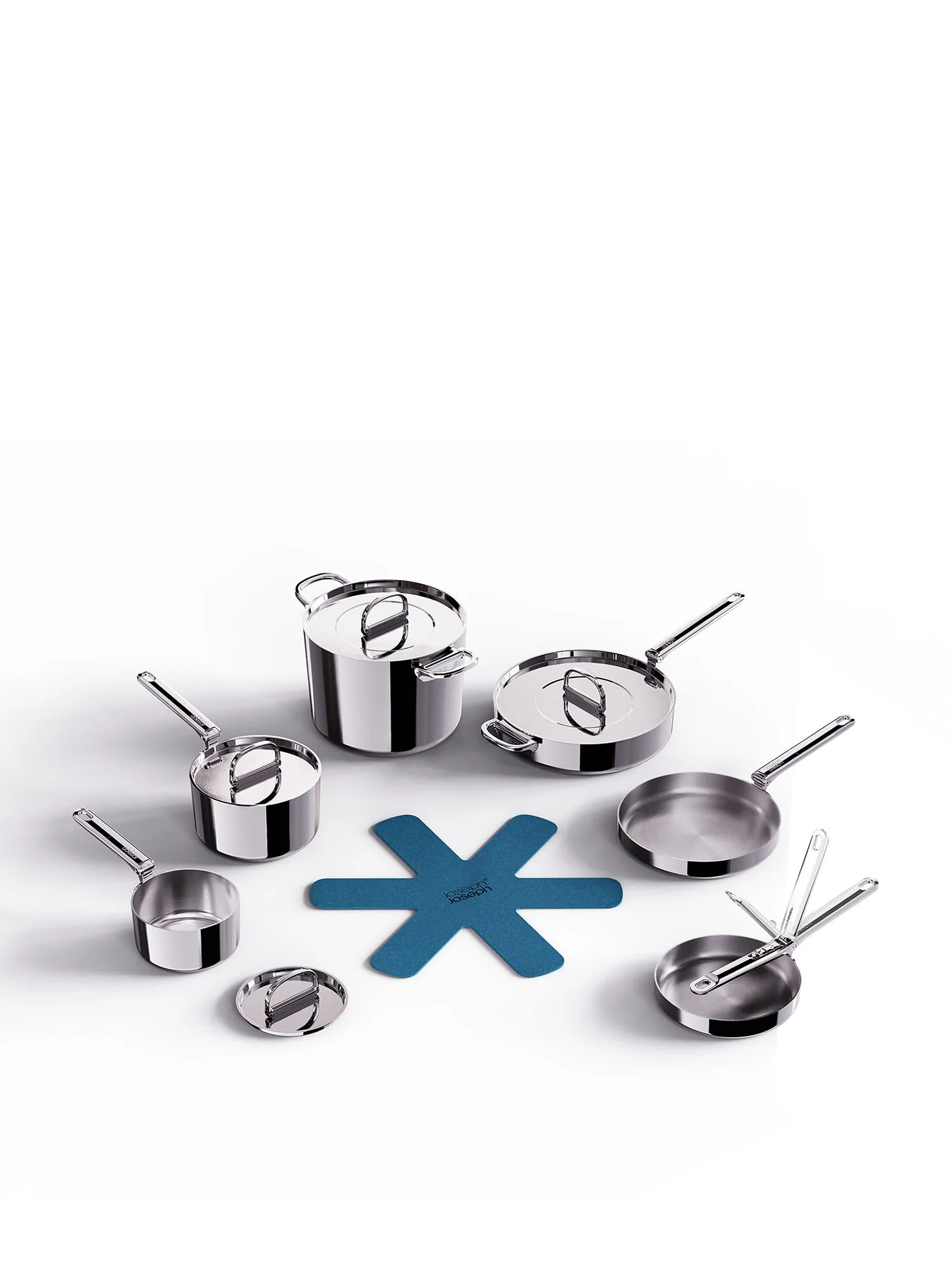 Space Steel 6 Piece Stainless Steel Saucepan Set - Image 4