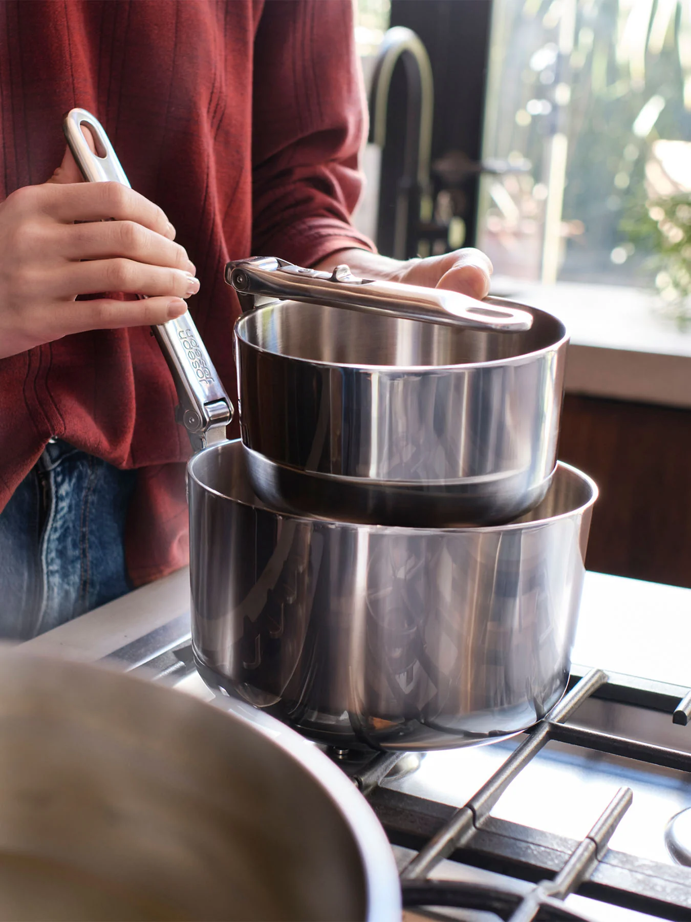 Space Steel 6 Piece Stainless Steel Saucepan Set - Image 5