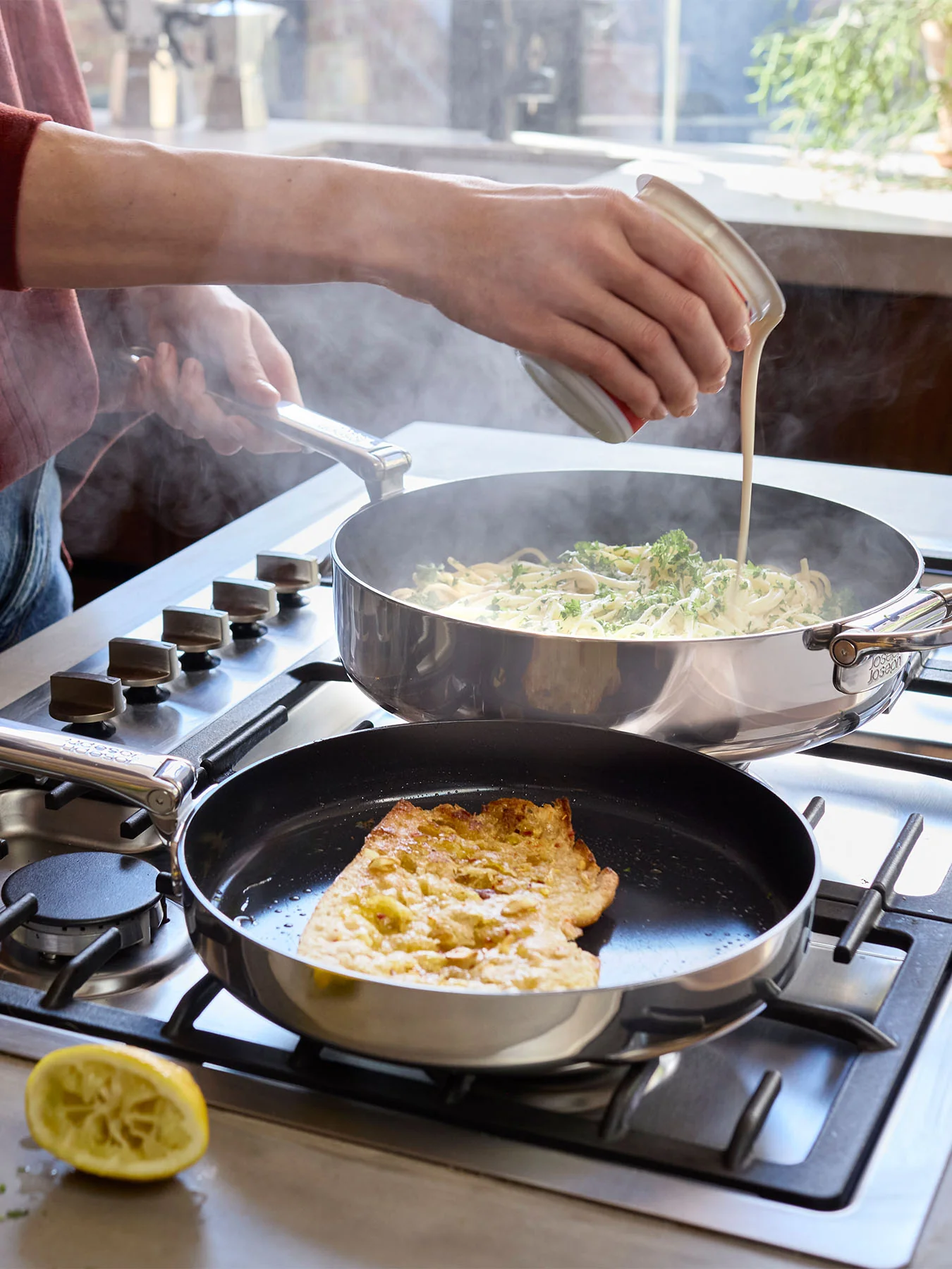 Space Steel Stainless Steel Coated Frying Pan 24cm - Image 3