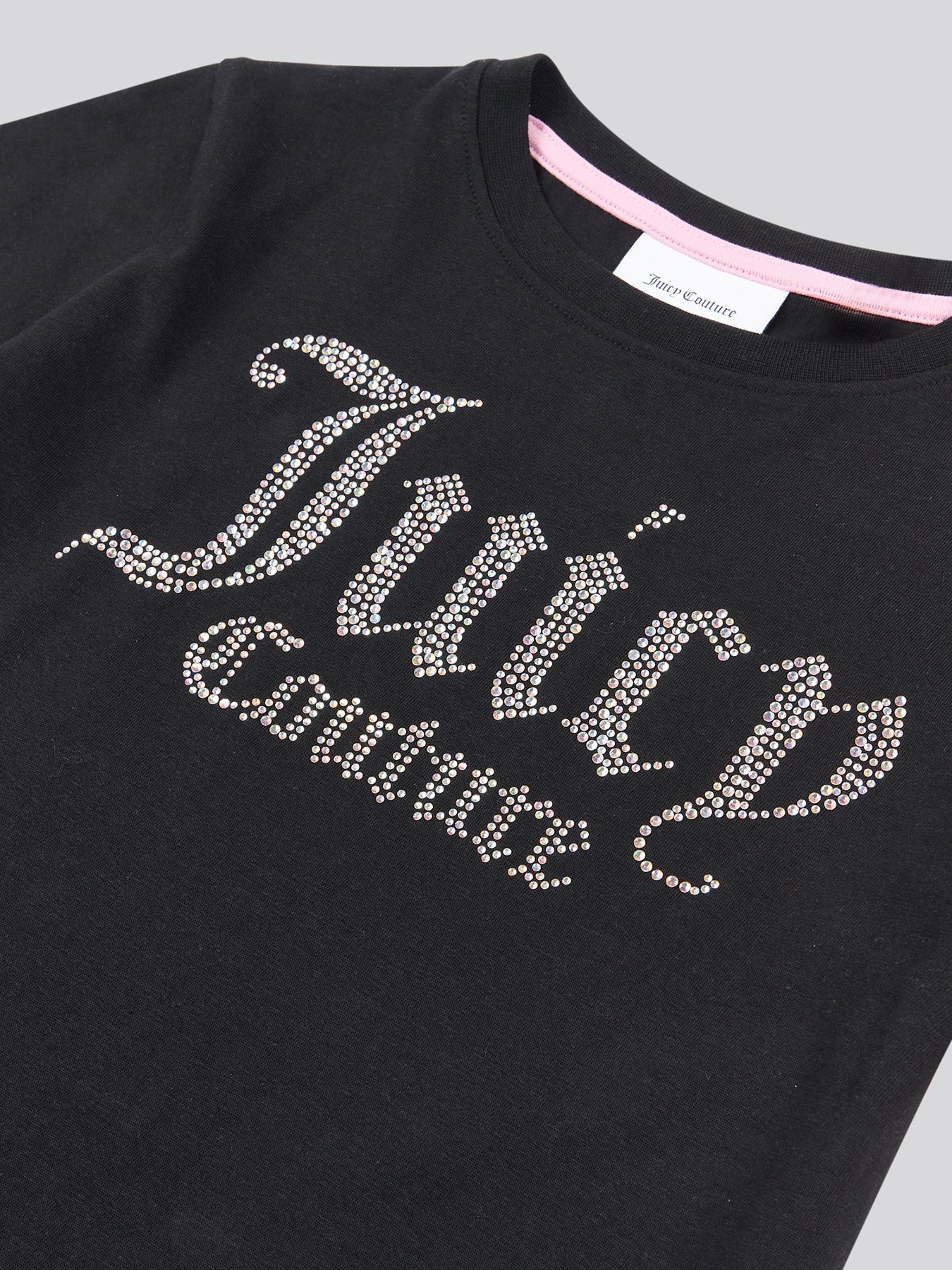 Diamante Fitted Tee Black - Image 3