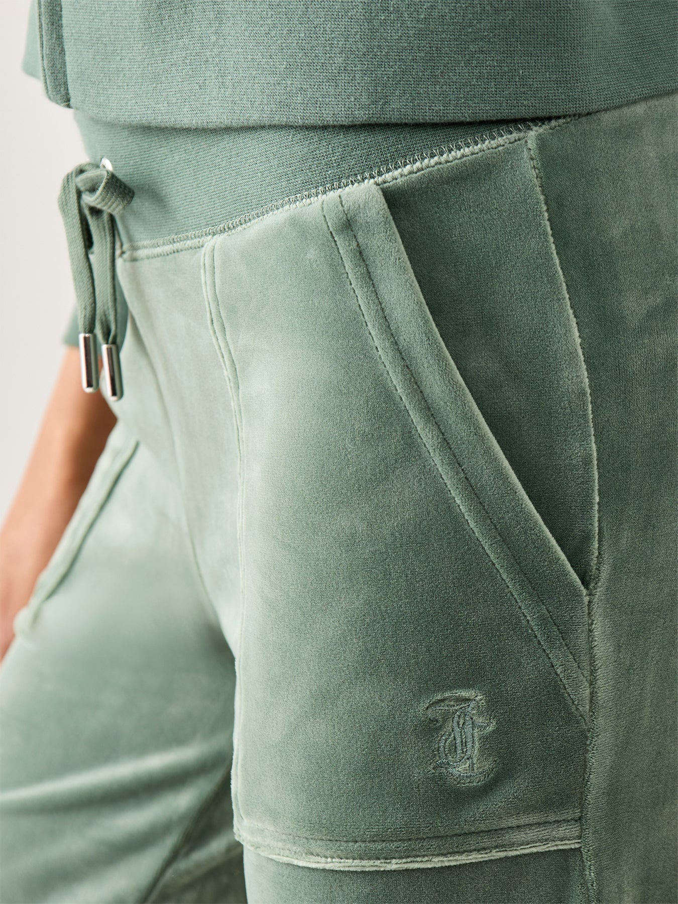 Layla Pocket Low Rise Pants Green - Image 3