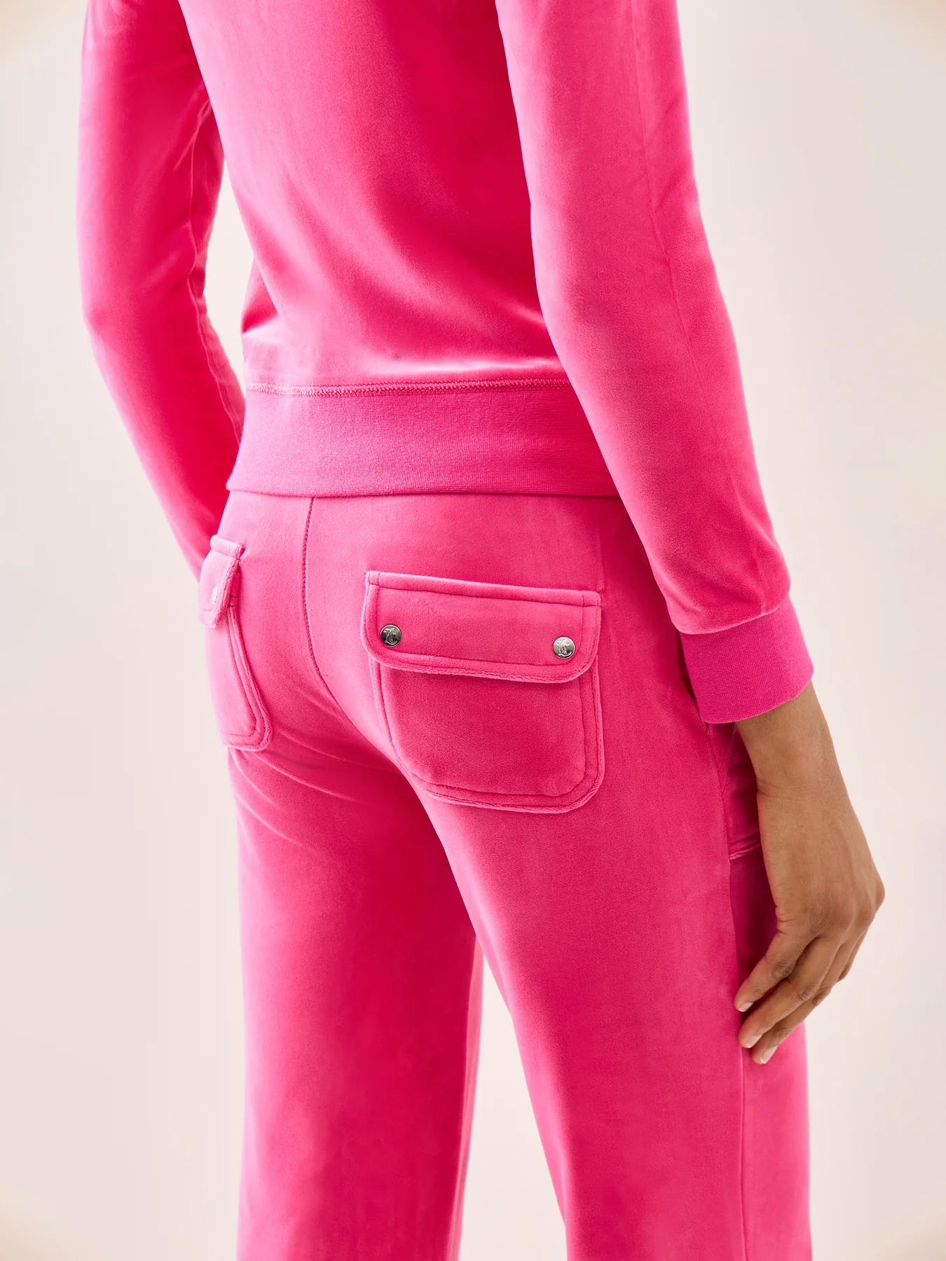 Layla Pocket Low Rise Pants Pink - Image 3